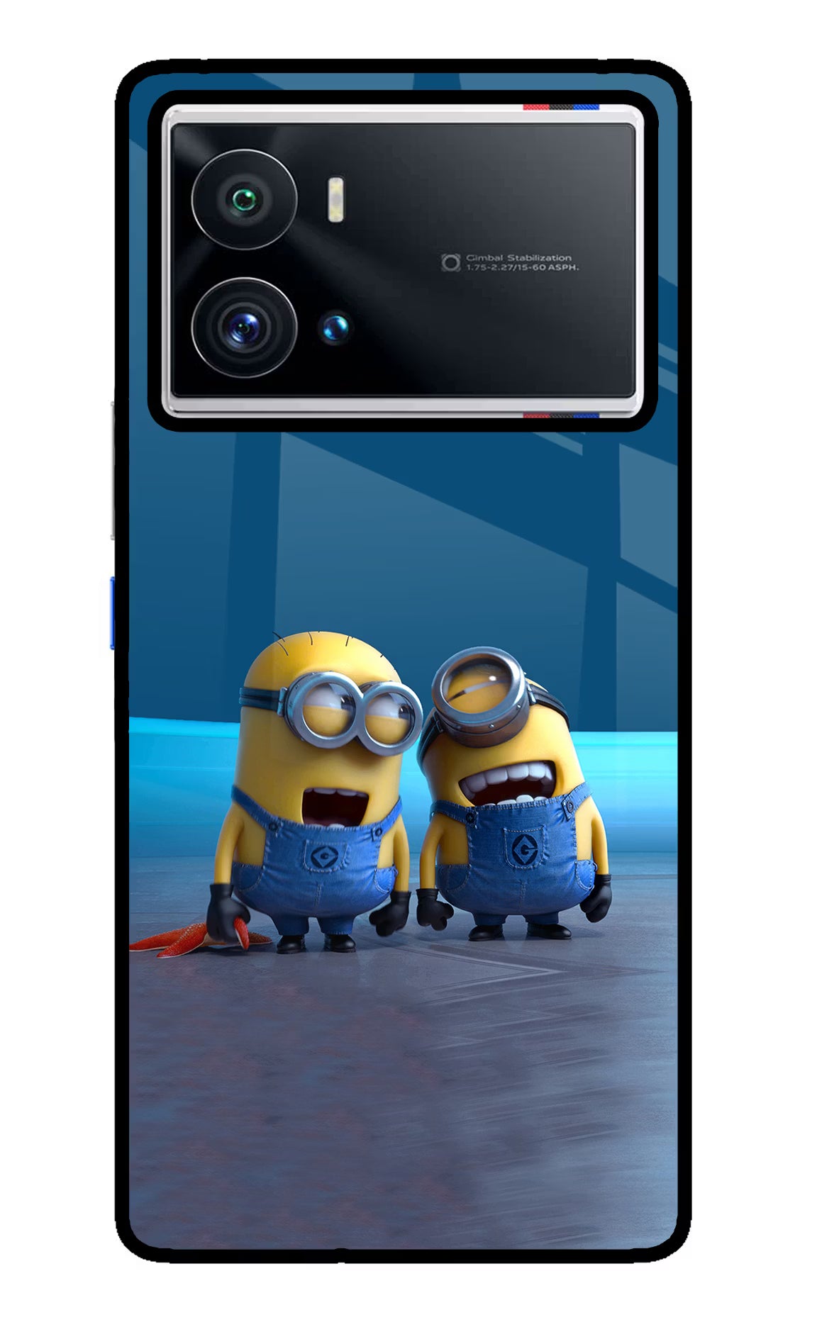 Minion Laughing iQOO 9 Pro 5G Back Cover - Minion Laughing iQOO 9 Pro 5G Glass Case Back Cover by Casekaro Minion Laughing iQOO 9 Pro 5G Glass Case Back Cover by Casekaro