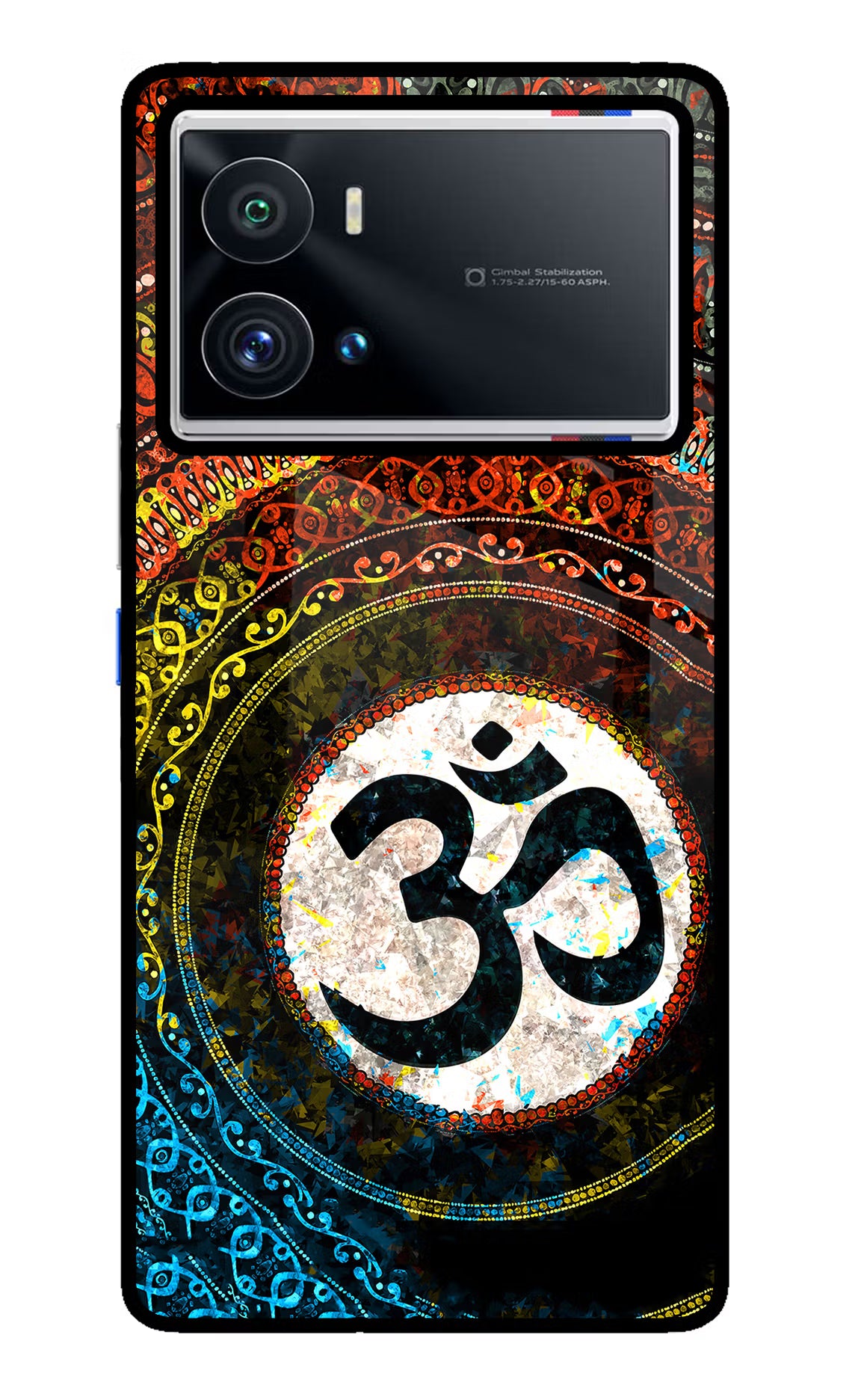 Om Cultural iQOO 9 Pro 5G Back Cover - Om Cultural iQOO 9 Pro 5G Glass Case Back Cover by Casekaro Om Cultural iQOO 9 Pro 5G Glass Case Back Cover by Casekaro