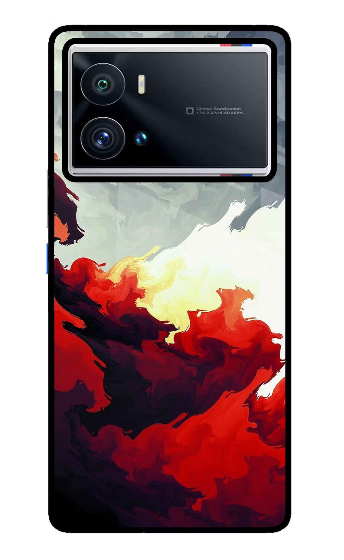Fire Cloud iQOO 9 Pro 5G Back Cover - Fire Cloud iQOO 9 Pro 5G Glass Case Back Cover by Casekaro Fire Cloud iQOO 9 Pro 5G Glass Case Back Cover by Casekaro
