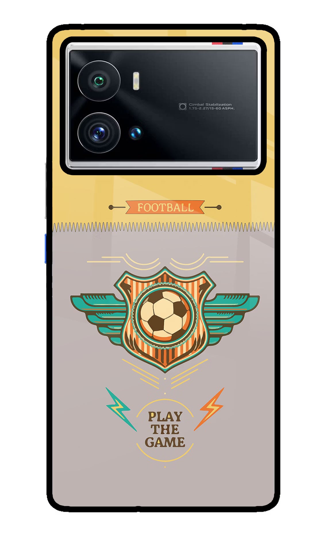 Football iQOO 9 Pro 5G Back Cover - Football iQOO 9 Pro 5G Glass Case Back Cover by Casekaro Football iQOO 9 Pro 5G Glass Case Back Cover by Casekaro