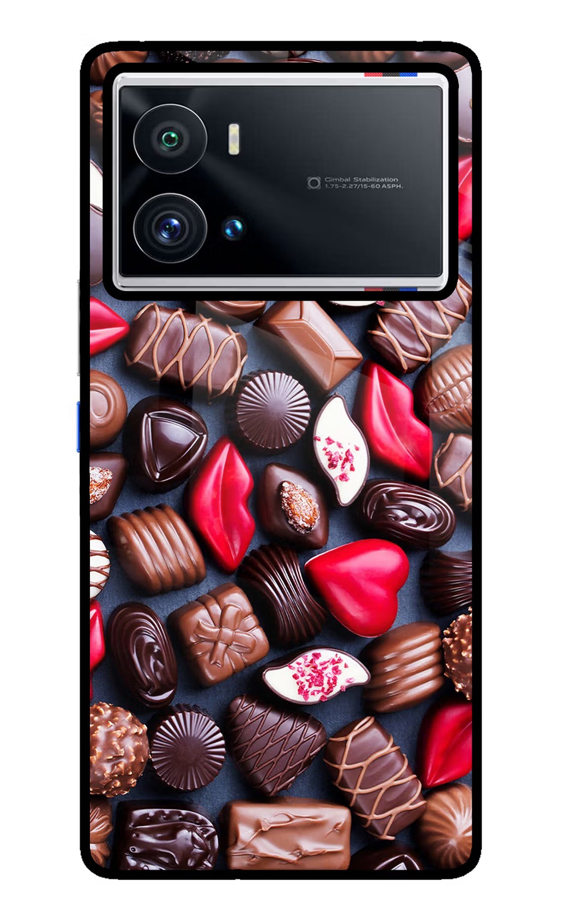 Chocolates iQOO 9 Pro 5G Back Cover - Chocolates iQOO 9 Pro 5G Glass Case Back Cover by Casekaro Chocolates iQOO 9 Pro 5G Glass Case Back Cover by Casekaro