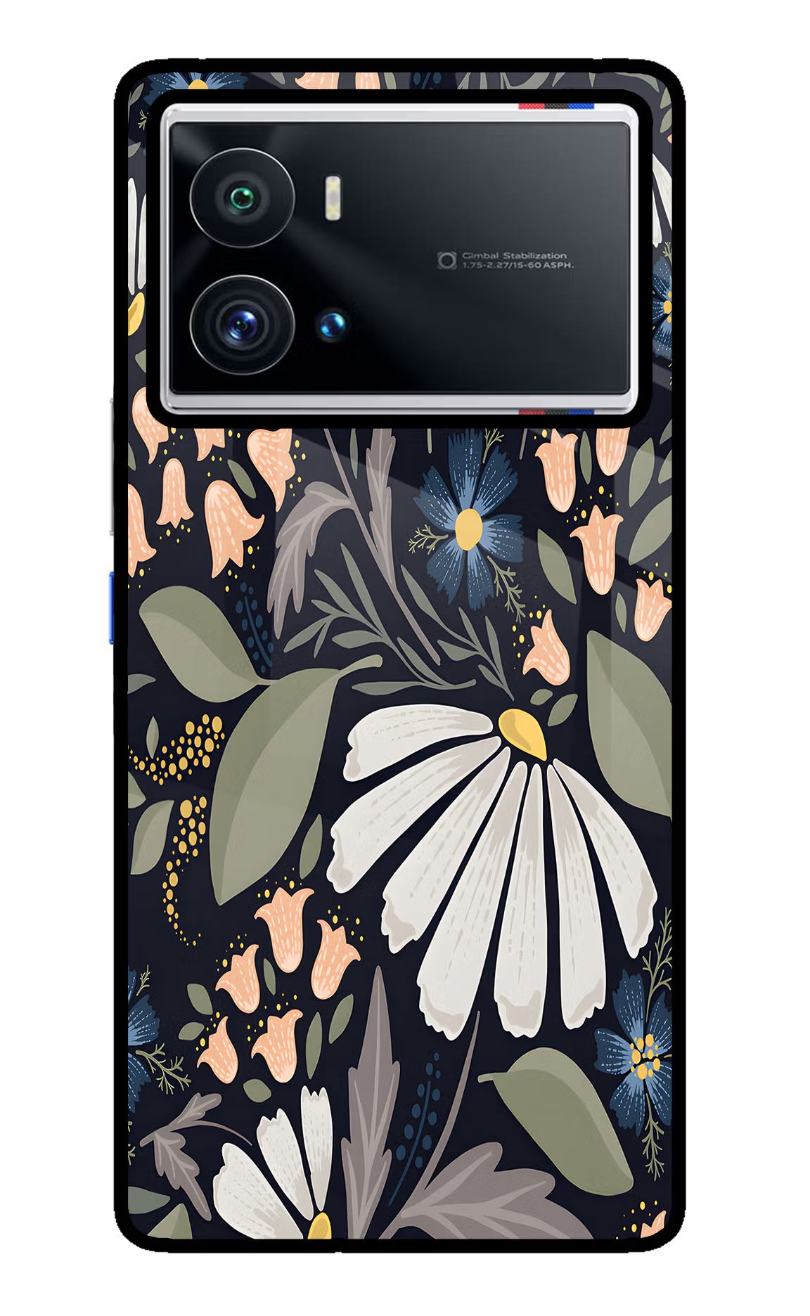 Flowers Art iQOO 9 Pro 5G Back Cover - Flowers Art iQOO 9 Pro 5G Glass Case Back Cover by Casekaro Flowers Art iQOO 9 Pro 5G Glass Case Back Cover by Casekaro
