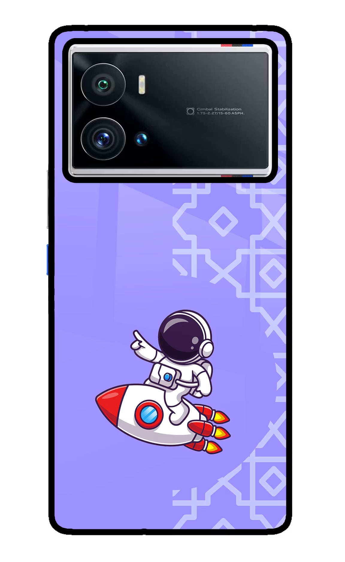 Cute Astronaut iQOO 9 Pro 5G Back Cover - Cute Astronaut iQOO 9 Pro 5G Glass Case Back Cover by Casekaro Cute Astronaut iQOO 9 Pro 5G Glass Case Back Cover by Casekaro