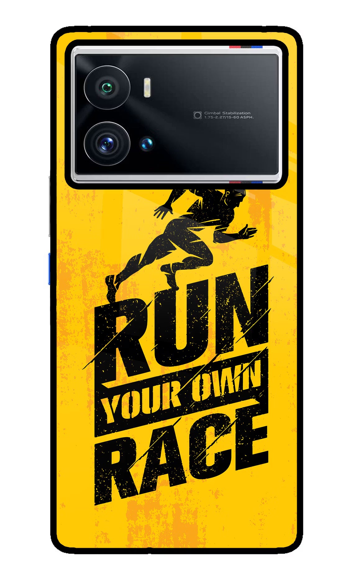 Run Your Own Race iQOO 9 Pro 5G Back Cover - Run Your Own Race iQOO 9 Pro 5G Glass Case Back Cover by Casekaro Run Your Own Race iQOO 9 Pro 5G Glass Case Back Cover by Casekaro