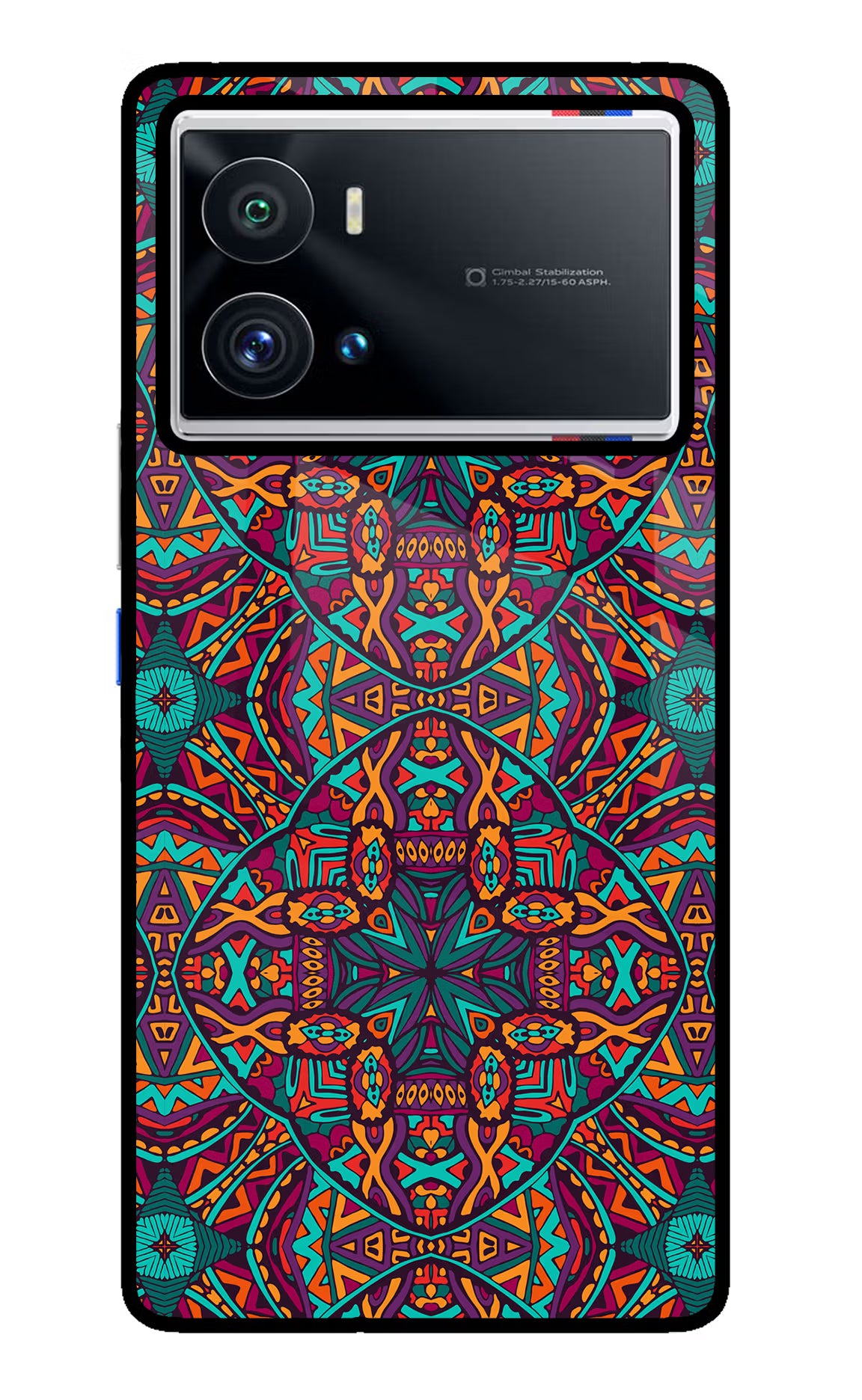 Colour Mandala iQOO 9 Pro 5G Back Cover - Colour Mandala iQOO 9 Pro 5G Glass Case Back Cover by Casekaro Colour Mandala iQOO 9 Pro 5G Glass Case Back Cover by Casekaro