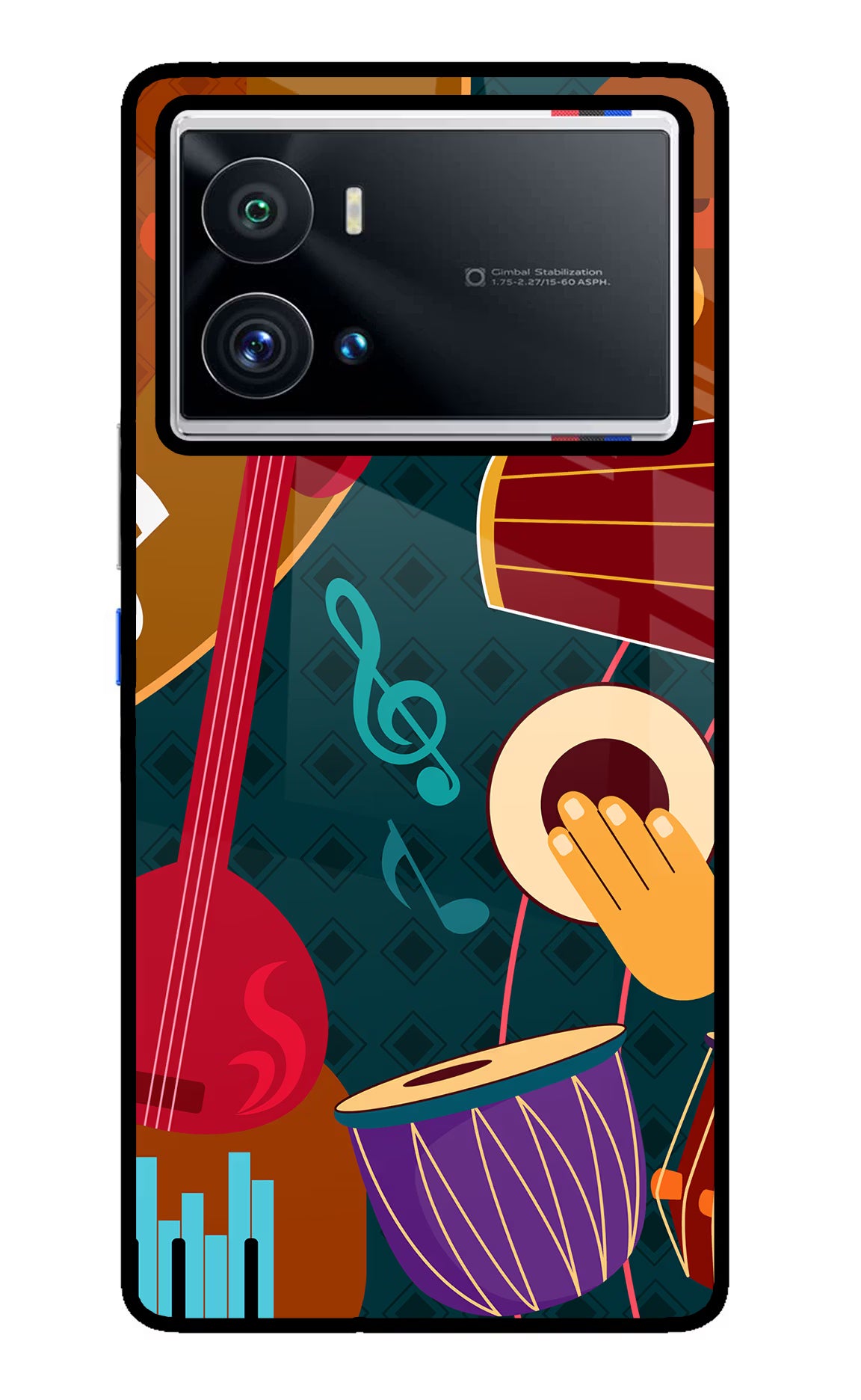 Music Instrument iQOO 9 Pro 5G Back Cover - Music Instrument iQOO 9 Pro 5G Glass Case Back Cover by Casekaro Music Instrument iQOO 9 Pro 5G Glass Case Back Cover by Casekaro