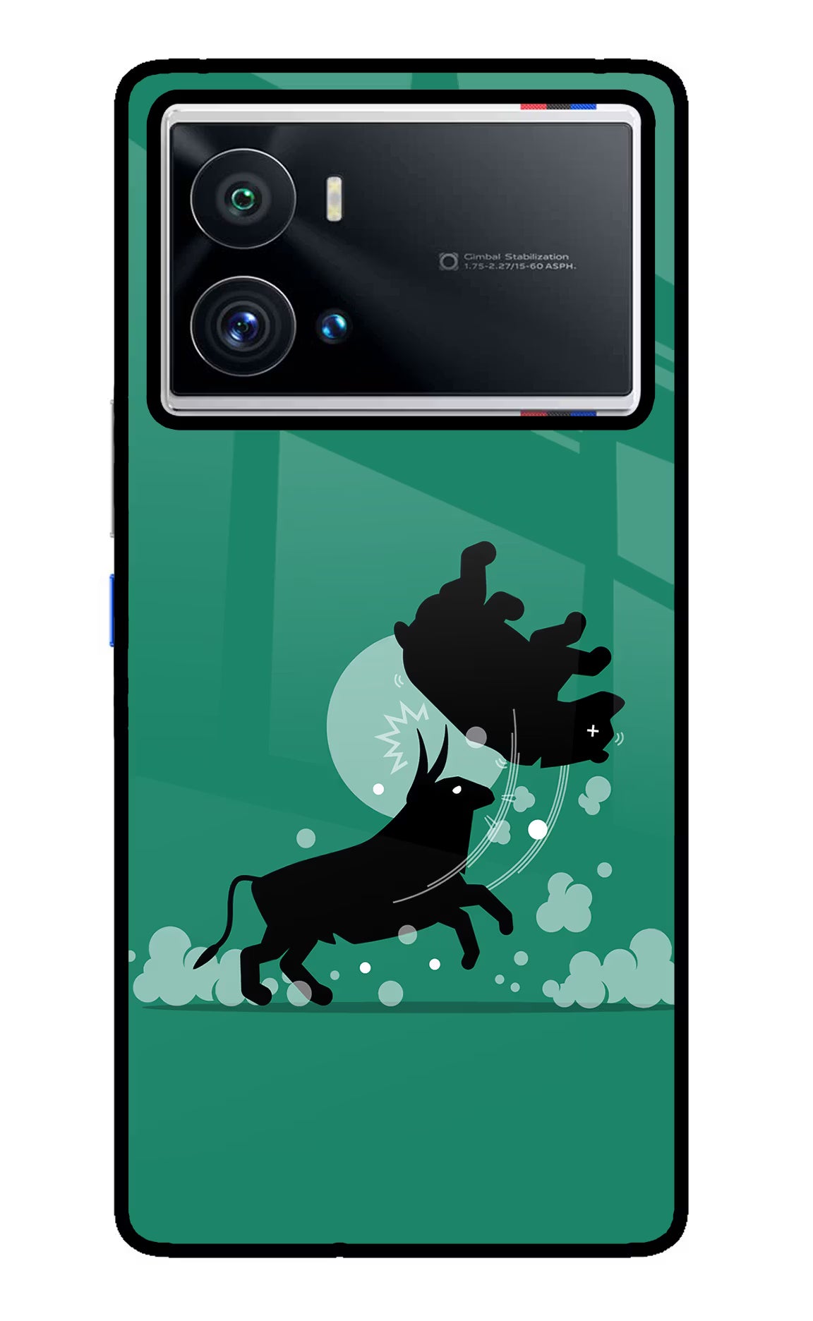 Bull Conqueror iQOO 9 Pro 5G Back Cover - Bull Conqueror iQOO 9 Pro 5G Glass Case Back Cover by Casekaro Bull Conqueror iQOO 9 Pro 5G Glass Case Back Cover by Casekaro