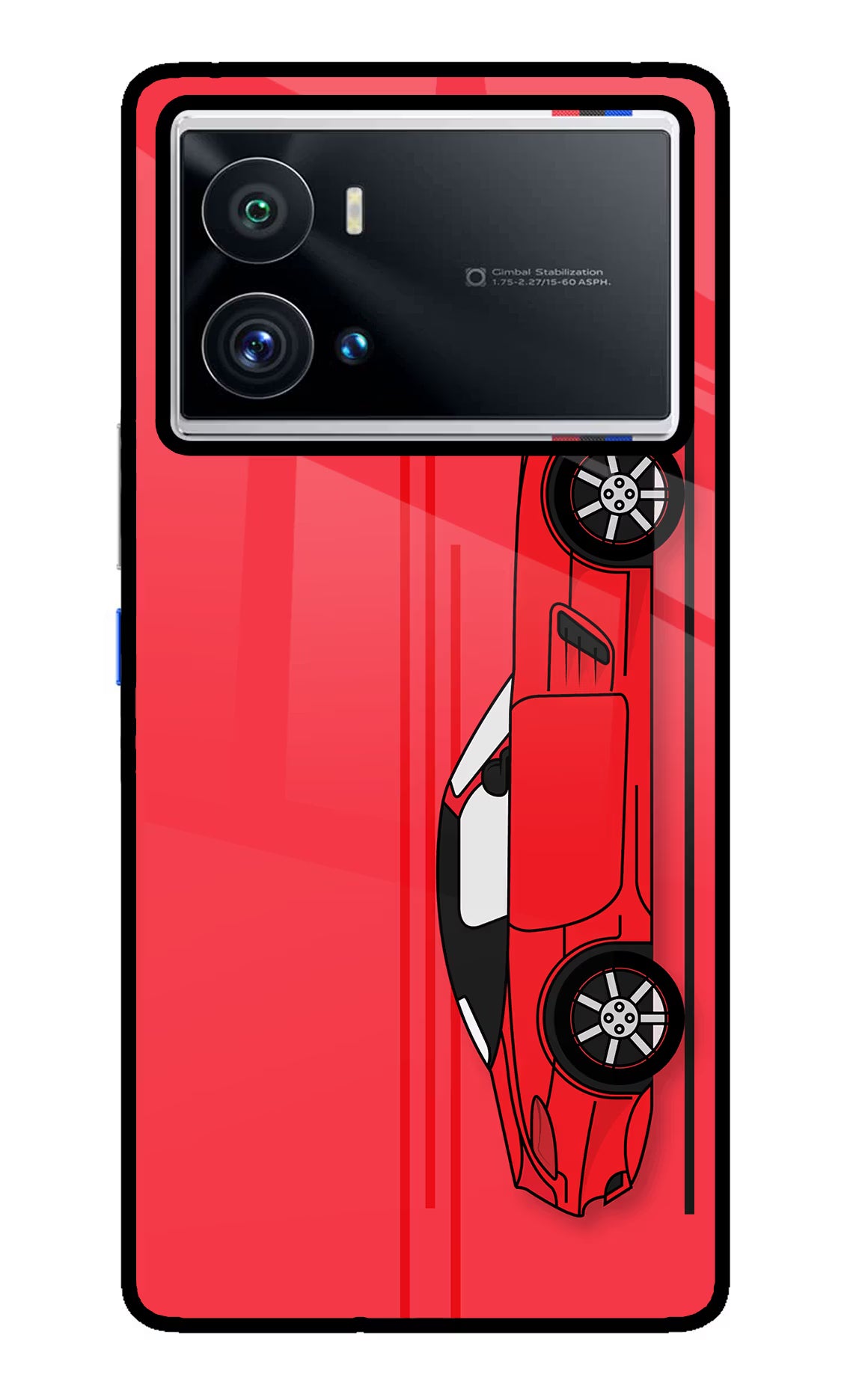 Red Velocity iQOO 9 Pro 5G Back Cover - Red Velocity iQOO 9 Pro 5G Glass Case Back Cover by Casekaro Red Velocity iQOO 9 Pro 5G Glass Case Back Cover by Casekaro