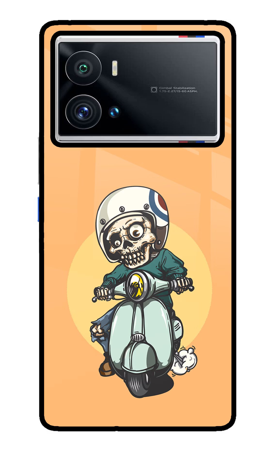 Undead Biker iQOO 9 Pro 5G Back Cover - Undead Biker iQOO 9 Pro 5G Glass Case Back Cover by Casekaro Undead Biker iQOO 9 Pro 5G Glass Case Back Cover by Casekaro
