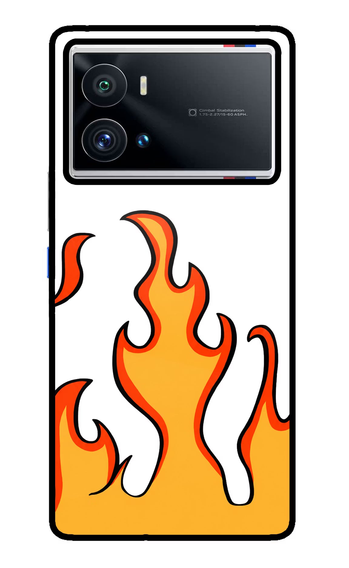 Fired Up – White iQOO 9 Pro 5G Back Cover - Fired Up – White iQOO 9 Pro 5G Glass Case Back Cover by Casekaro Fired Up – White iQOO 9 Pro 5G Glass Case Back Cover by Casekaro