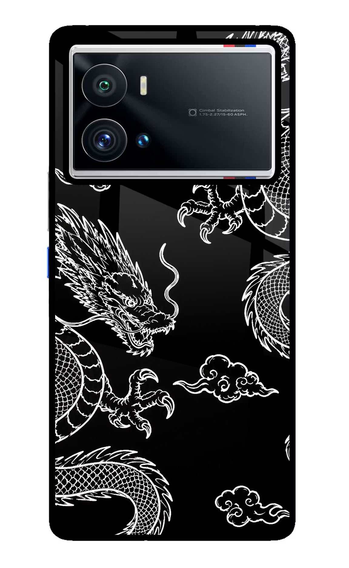 Twin Dragons iQOO 9 Pro 5G Back Cover - Twin Dragons iQOO 9 Pro 5G Glass Case Back Cover by Casekaro Twin Dragons iQOO 9 Pro 5G Glass Case Back Cover by Casekaro