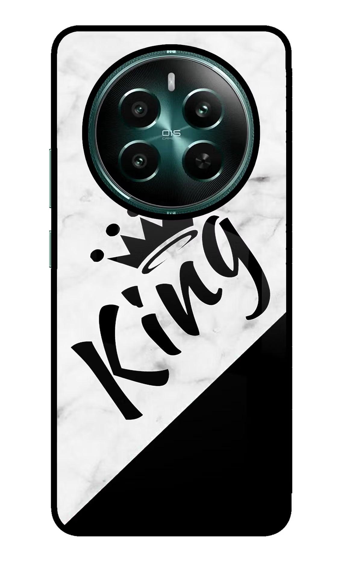 King Realme Narzo 70 5G/70 Pro 5G Back Cover - King Realme Narzo 70 5G/70 Pro 5G Glass Case Back Cover by Casekaro King Realme Narzo 70 5G/70 Pro 5G Glass Case Back Cover by Casekaro