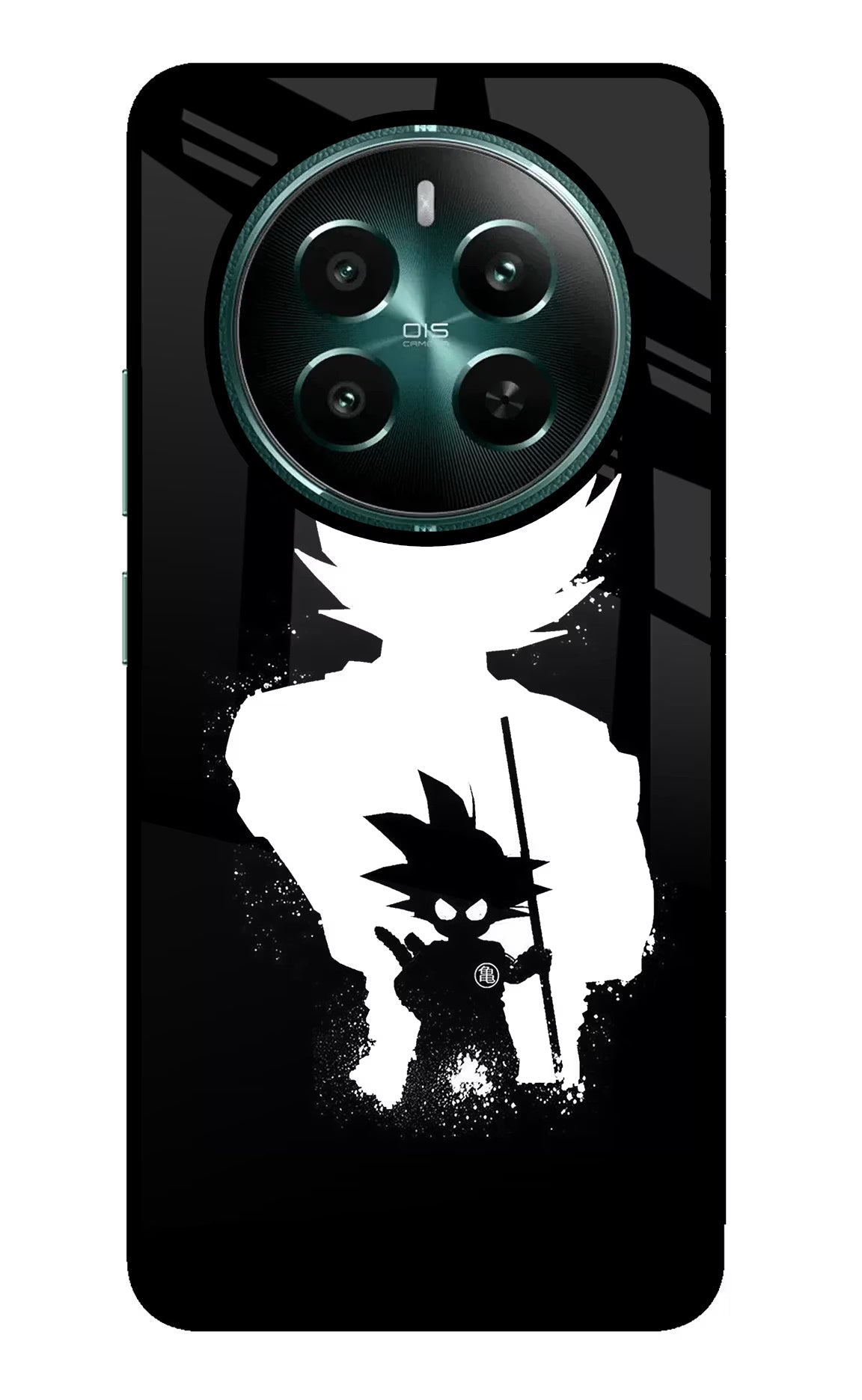 Goku Shadow Realme Narzo 70 5G/70 Pro 5G Glass Case - Goku Shadow Realme Narzo 70 5G/70 Pro 5G Glass Case Goku Shadow Realme Narzo 70 5G/70 Pro 5G Glass Case