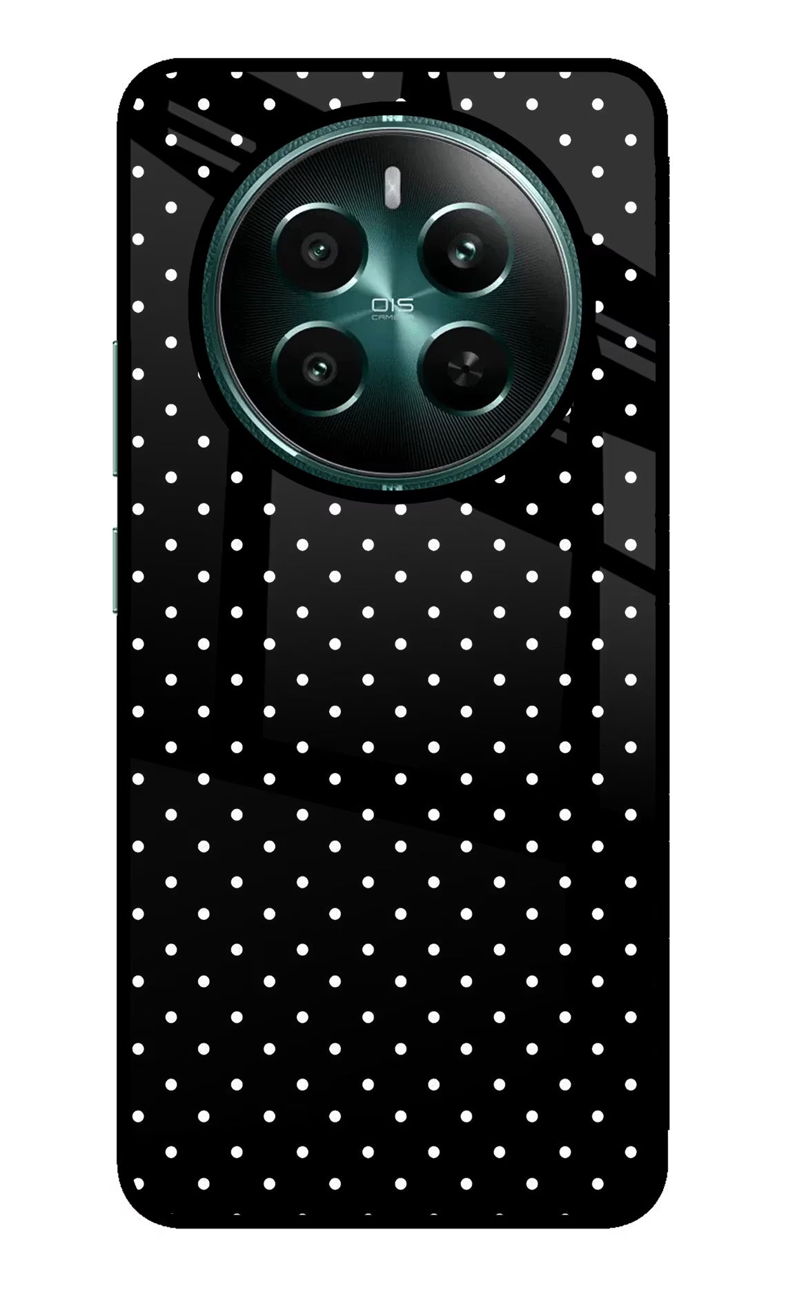 White Dots Realme Narzo 70 5G/70 Pro 5G Back Cover - White Dots Realme Narzo 70 5G/70 Pro 5G Glass Case Back Cover by Casekaro White Dots Realme Narzo 70 5G/70 Pro 5G Glass Case Back Cover by Casekaro