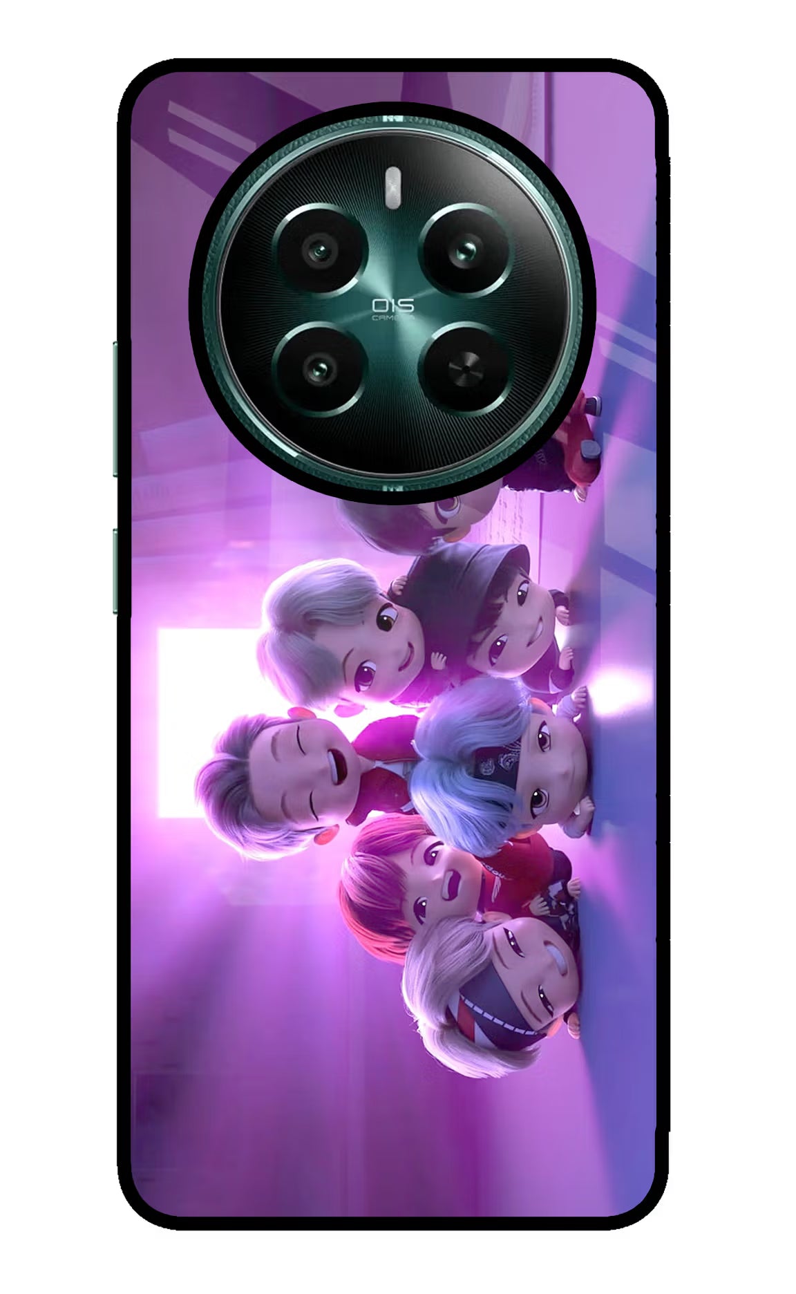 BTS Chibi Realme Narzo 70 5G/70 Pro 5G Back Cover - BTS Chibi Realme Narzo 70 5G/70 Pro 5G Glass Case Back Cover by Casekaro BTS Chibi Realme Narzo 70 5G/70 Pro 5G Glass Case Back Cover by Casekaro