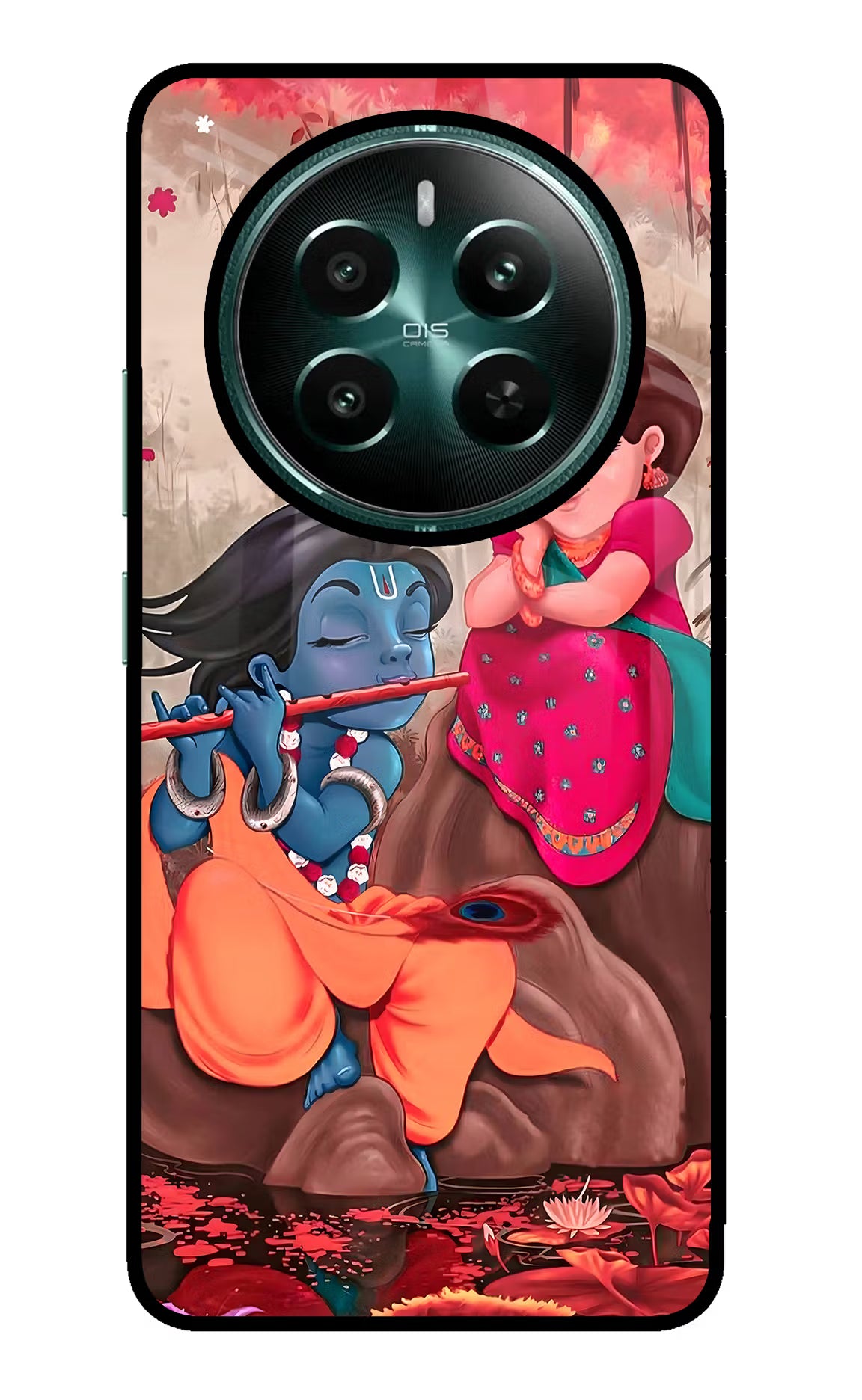 Radhe Krishna Realme Narzo 70 5G/70 Pro 5G Back Cover - Radhe Krishna Realme Narzo 70 5G/70 Pro 5G Glass Case Back Cover by Casekaro Radhe Krishna Realme Narzo 70 5G/70 Pro 5G Glass Case Back Cover by Casekaro