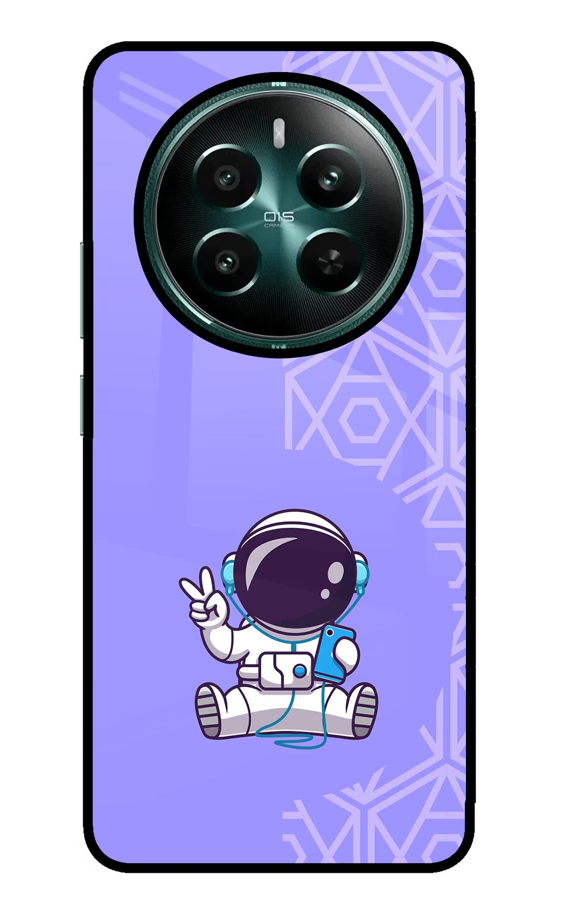 Cute Astronaut Chilling Realme Narzo 70 5G/70 Pro 5G Back Cover - Cute Astronaut Chilling Realme Narzo 70 5G/70 Pro 5G Glass Case Back Cover by Casekaro Cute Astronaut Chilling Realme Narzo 70 5G/70 Pro 5G Glass Case Back Cover by Casekaro