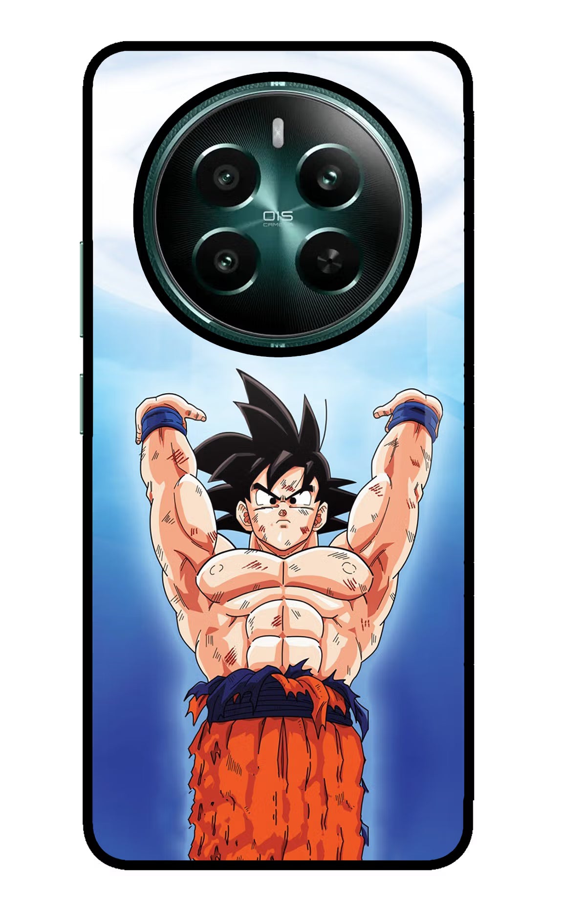 Goku Power Realme Narzo 70 5G/70 Pro 5G Back Cover - Goku Power Realme Narzo 70 5G/70 Pro 5G Glass Case Back Cover by Casekaro Goku Power Realme Narzo 70 5G/70 Pro 5G Glass Case Back Cover by Casekaro