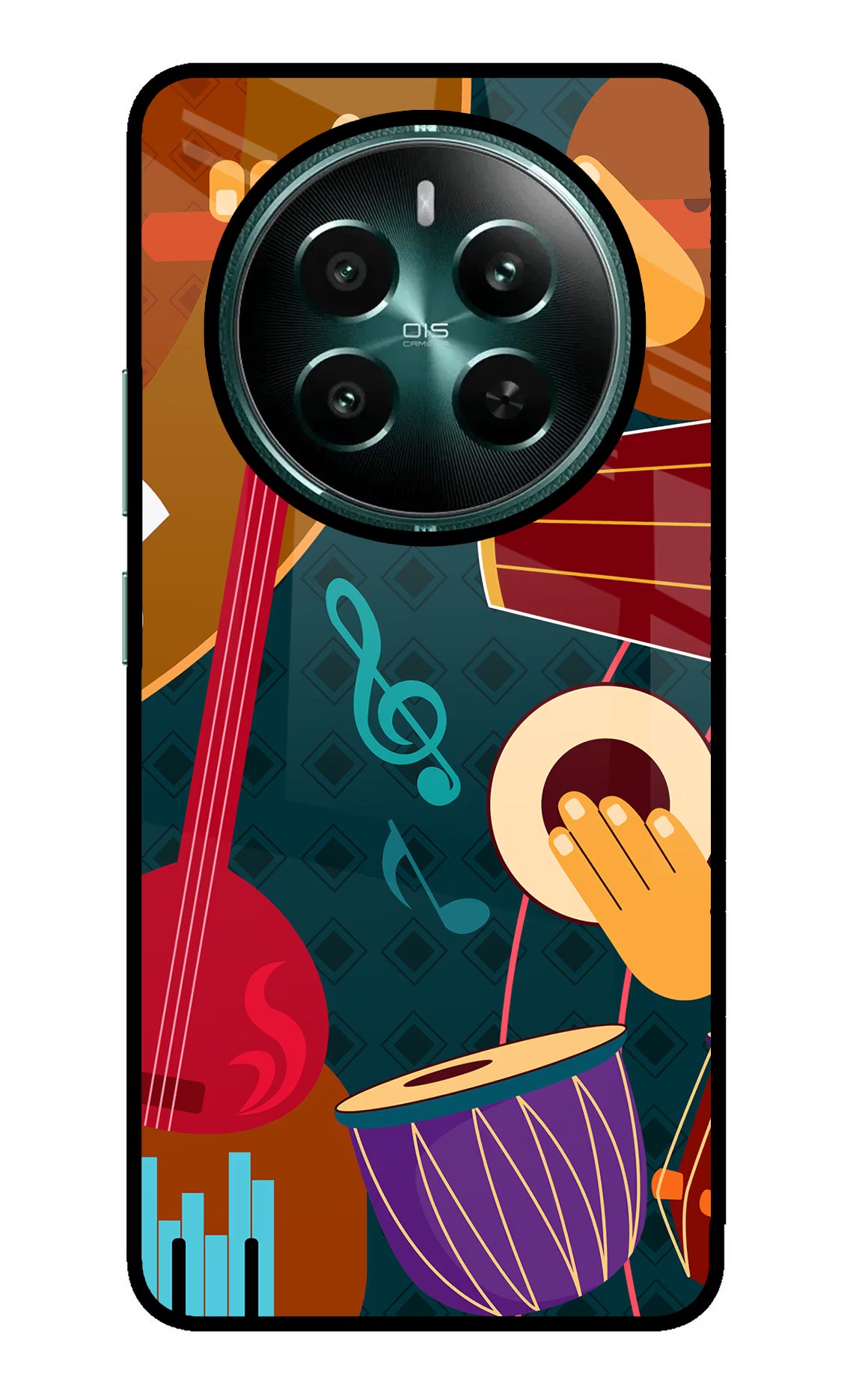 Music Instrument Realme Narzo 70 5G/70 Pro 5G Glass Case - Music Instrument Realme Narzo 70 5G/70 Pro 5G Glass Case Music Instrument Realme Narzo 70 5G/70 Pro 5G Glass Case