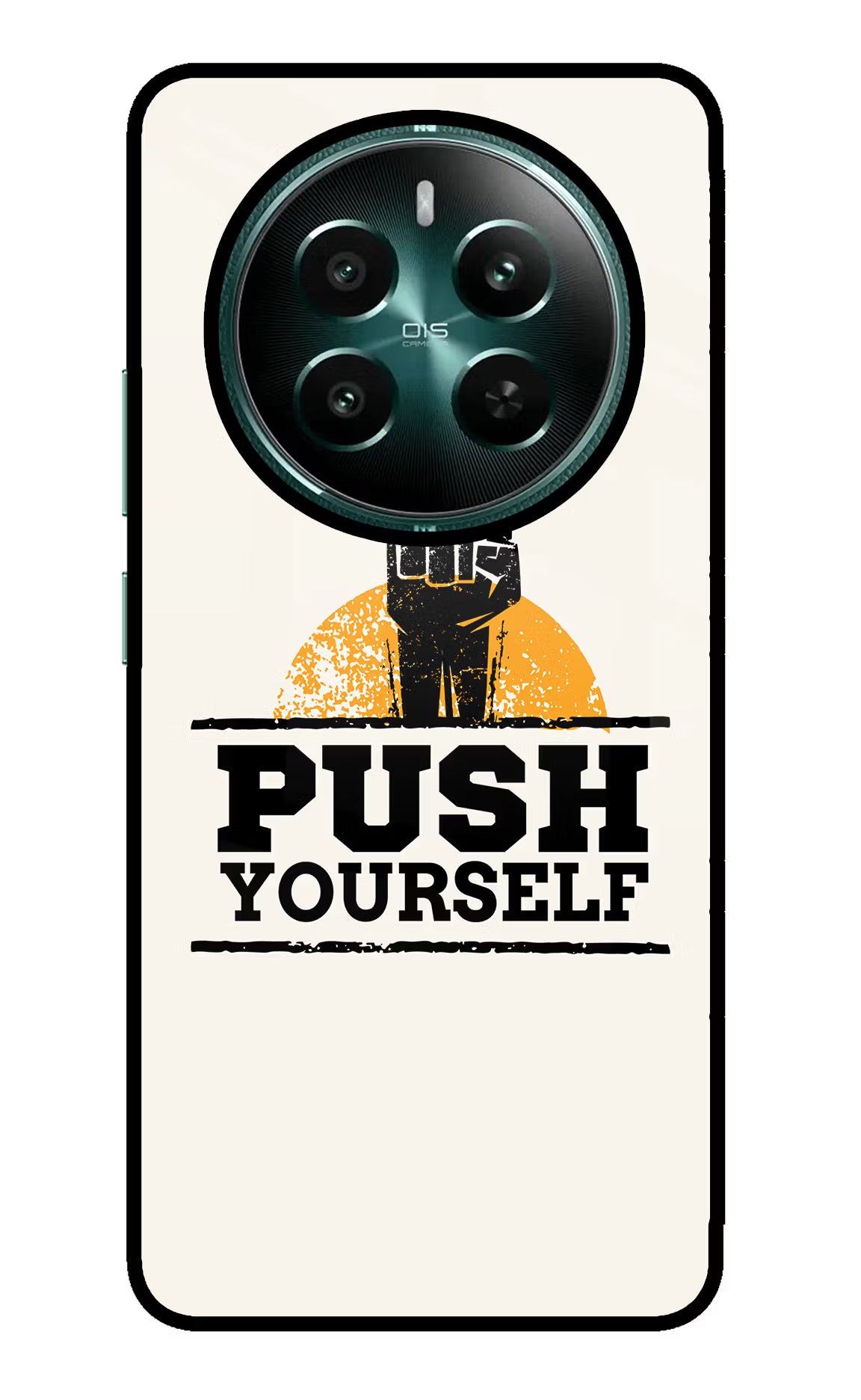 Push Yourself Realme Narzo 70 5G/70 Pro 5G Back Cover - Push Yourself Realme Narzo 70 5G/70 Pro 5G Glass Case Back Cover by Casekaro Push Yourself Realme Narzo 70 5G/70 Pro 5G Glass Case Back Cover by Casekaro