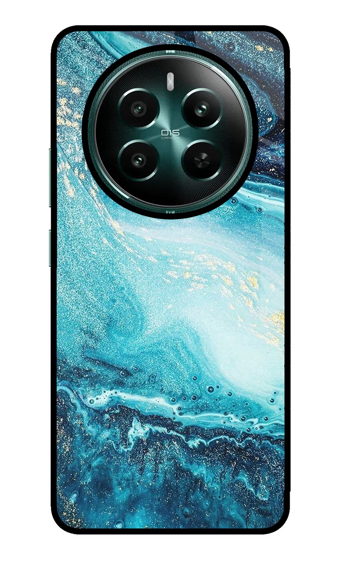 Blue Glitter Marble Realme Narzo 70 5G/70 Pro 5G Glass Case - Blue Glitter Marble Realme Narzo 70 5G/70 Pro 5G Glass Case Blue Glitter Marble Realme Narzo 70 5G/70 Pro 5G Glass Case