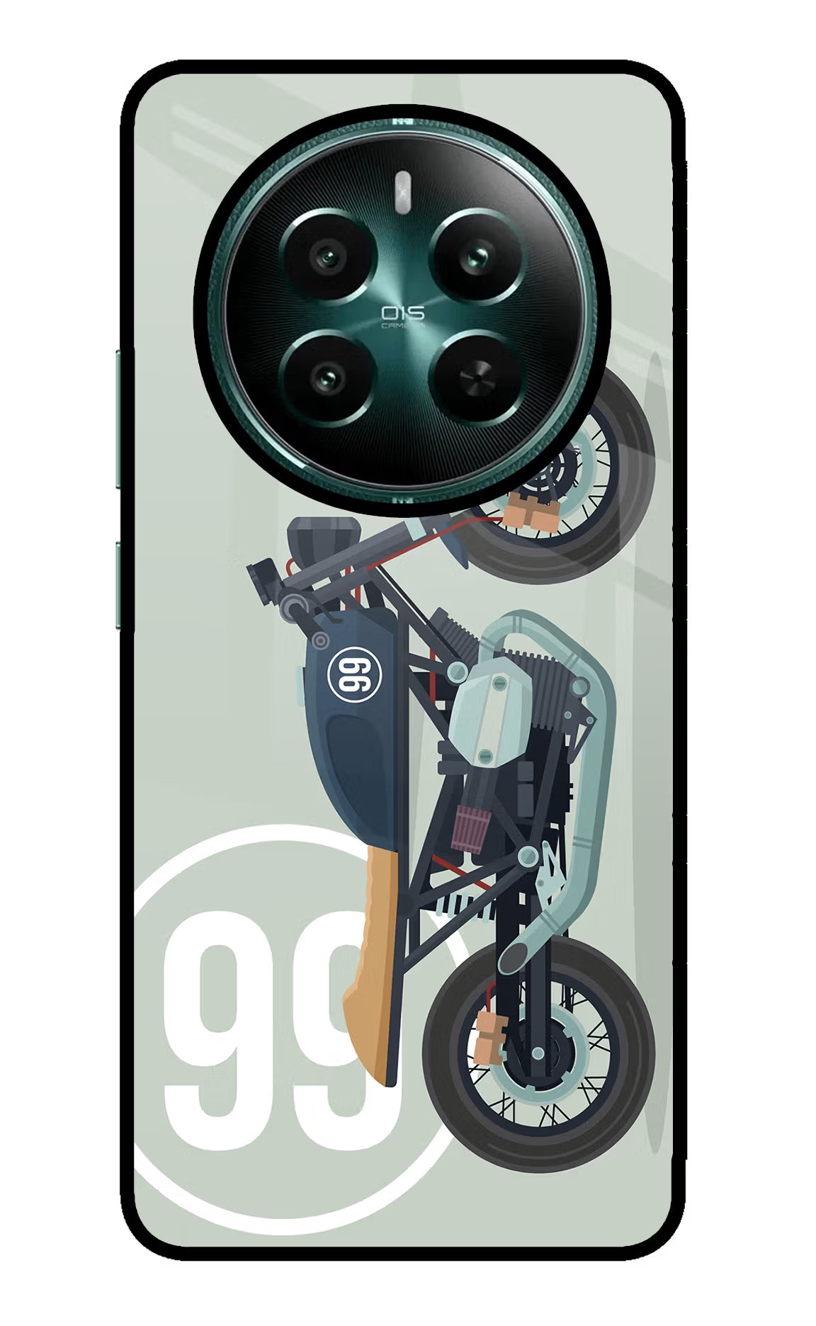 Classic Cafe Racer 99 Realme Narzo 70 5G/70 Pro 5G Back Cover - Classic Cafe Racer 99 Realme Narzo 70 5G/70 Pro 5G Glass Case Back Cover by Casekaro Classic Cafe Racer 99 Realme Narzo 70 5G/70 Pro 5G Glass Case Back Cover by Casekaro