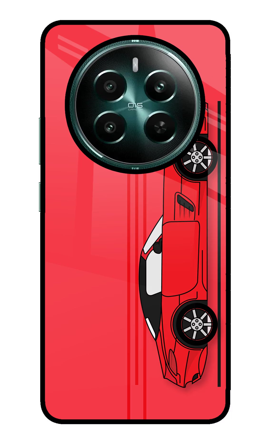 Red Velocity Realme Narzo 70 5G/70 Pro 5G Glass Case - Red Velocity Realme Narzo 70 5G/70 Pro 5G Glass Case Red Velocity Realme Narzo 70 5G/70 Pro 5G Glass Case