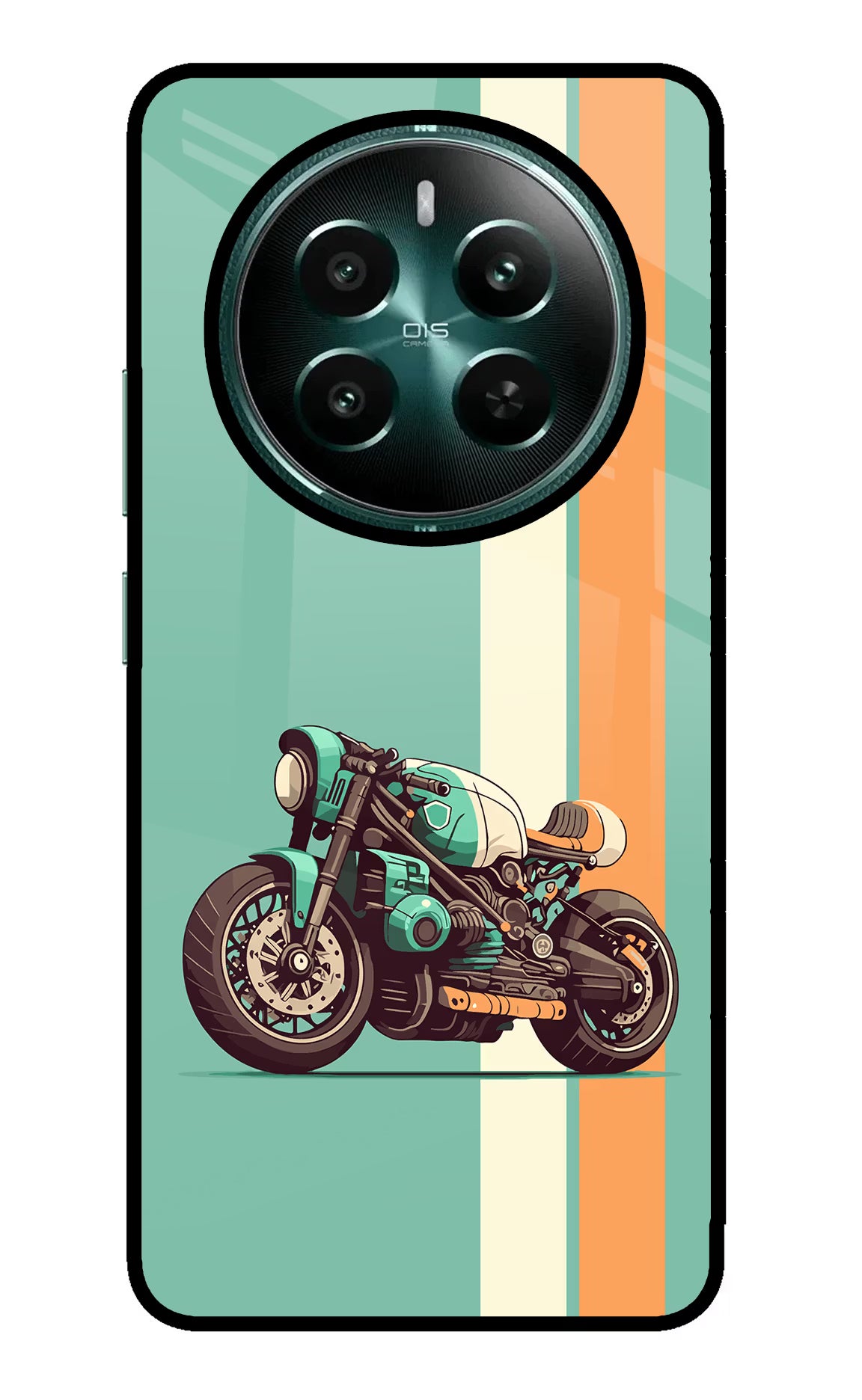 Striped Moto Drift Realme Narzo 70 5G/70 Pro 5G Back Cover - Striped Moto Drift Realme Narzo 70 5G/70 Pro 5G Glass Case Back Cover by Casekaro Striped Moto Drift Realme Narzo 70 5G/70 Pro 5G Glass Case Back Cover by Casekaro