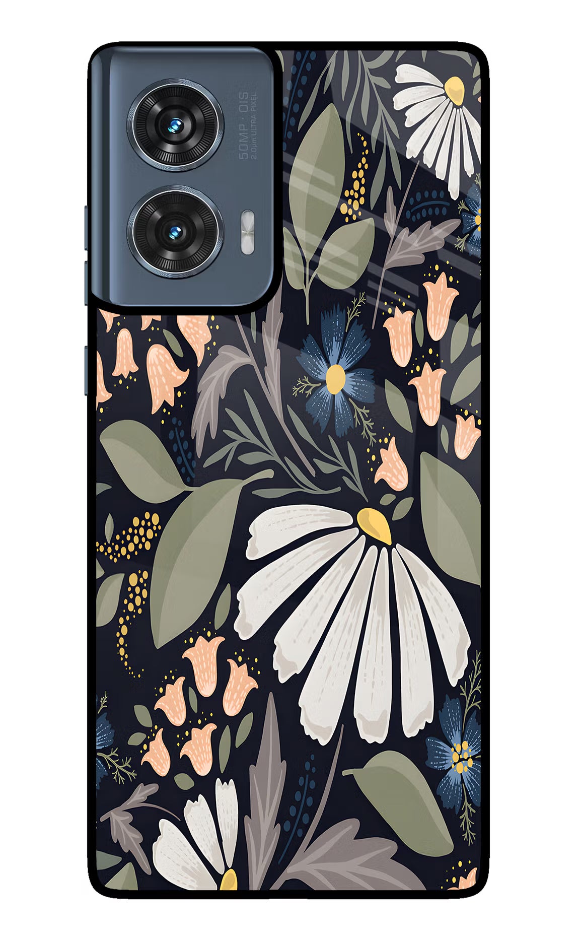 Flowers Art Moto Edge 50 Fusion Glass Case - Flowers Art Moto Edge 50 Fusion Glass Case Flowers Art Moto Edge 50 Fusion Glass Case