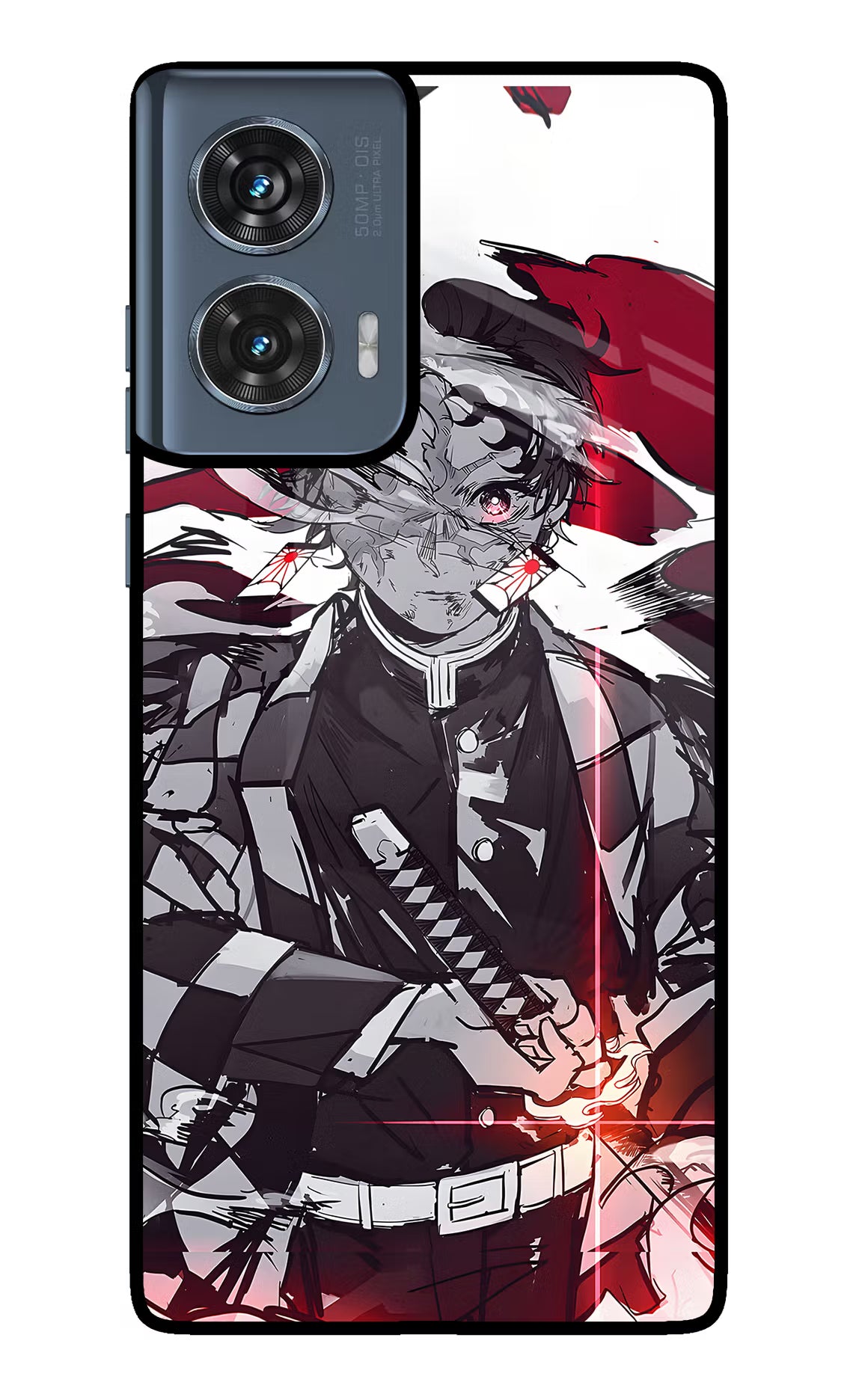 Demon Slayer Moto Edge 50 Fusion Glass Case - Demon Slayer Moto Edge 50 Fusion Glass Case Demon Slayer Moto Edge 50 Fusion Glass Case