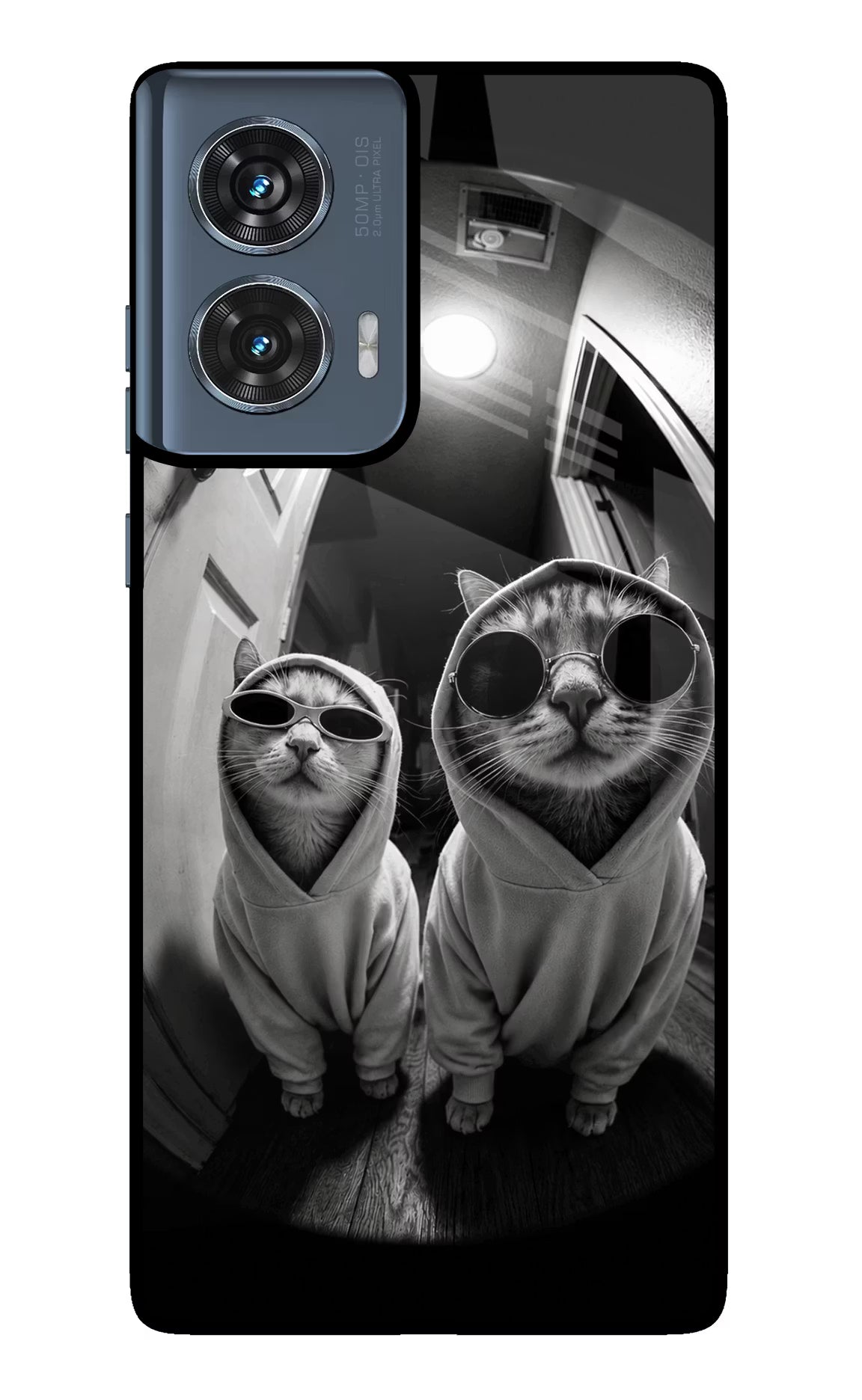 Hood Cats Moto Edge 50 Fusion Glass Case - Hood Cats Moto Edge 50 Fusion Glass Case Hood Cats Moto Edge 50 Fusion Glass Case