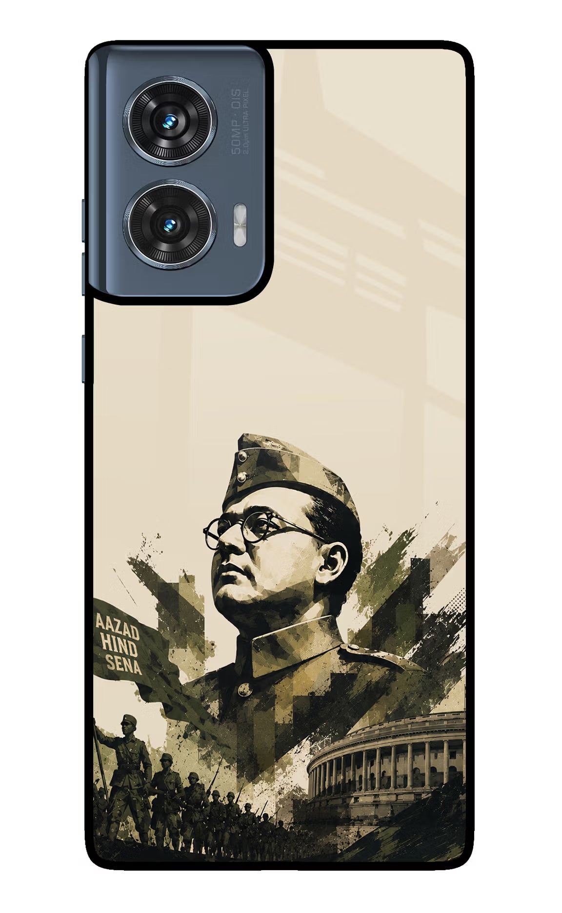 Netaji Rising Moto Edge 50 Fusion Glass Case - Netaji Rising Moto Edge 50 Fusion Glass Case Netaji Rising Moto Edge 50 Fusion Glass Case