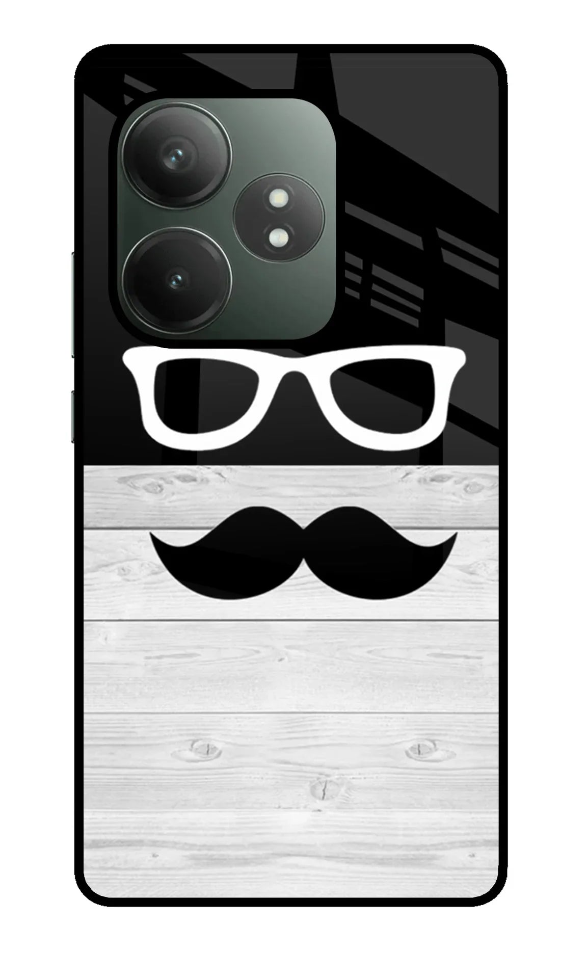Mustache Realme GT 6T 5G Glass Case - Mustache Realme GT 6T 5G Glass Case Mustache Realme GT 6T 5G Glass Case