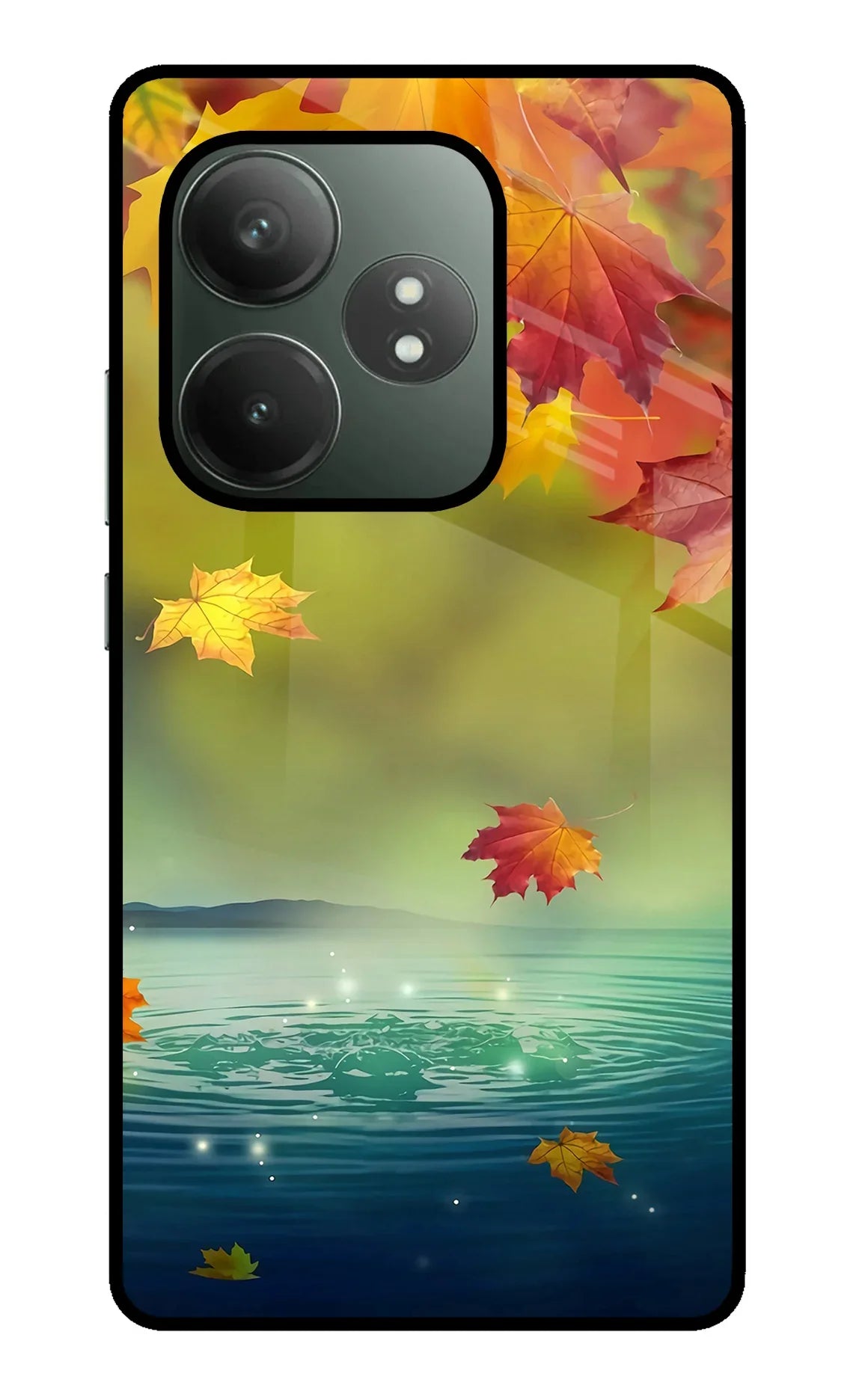 Flowers Realme GT 6T 5G Glass Case - Flowers Realme GT 6T 5G Glass Case Flowers Realme GT 6T 5G Glass Case