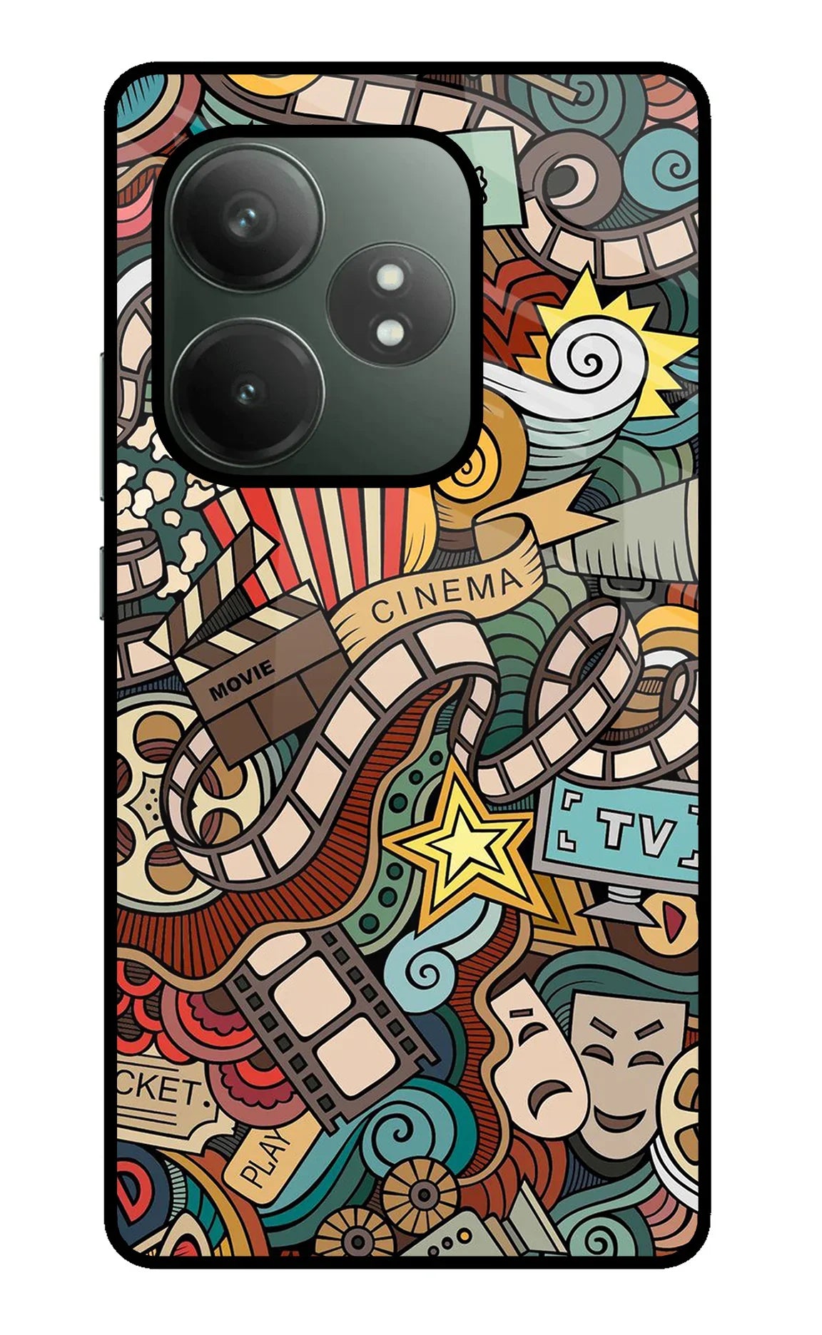Cinema Abstract Realme GT 6T 5G Glass Case - Cinema Abstract Realme GT 6T 5G Glass Case Cinema Abstract Realme GT 6T 5G Glass Case