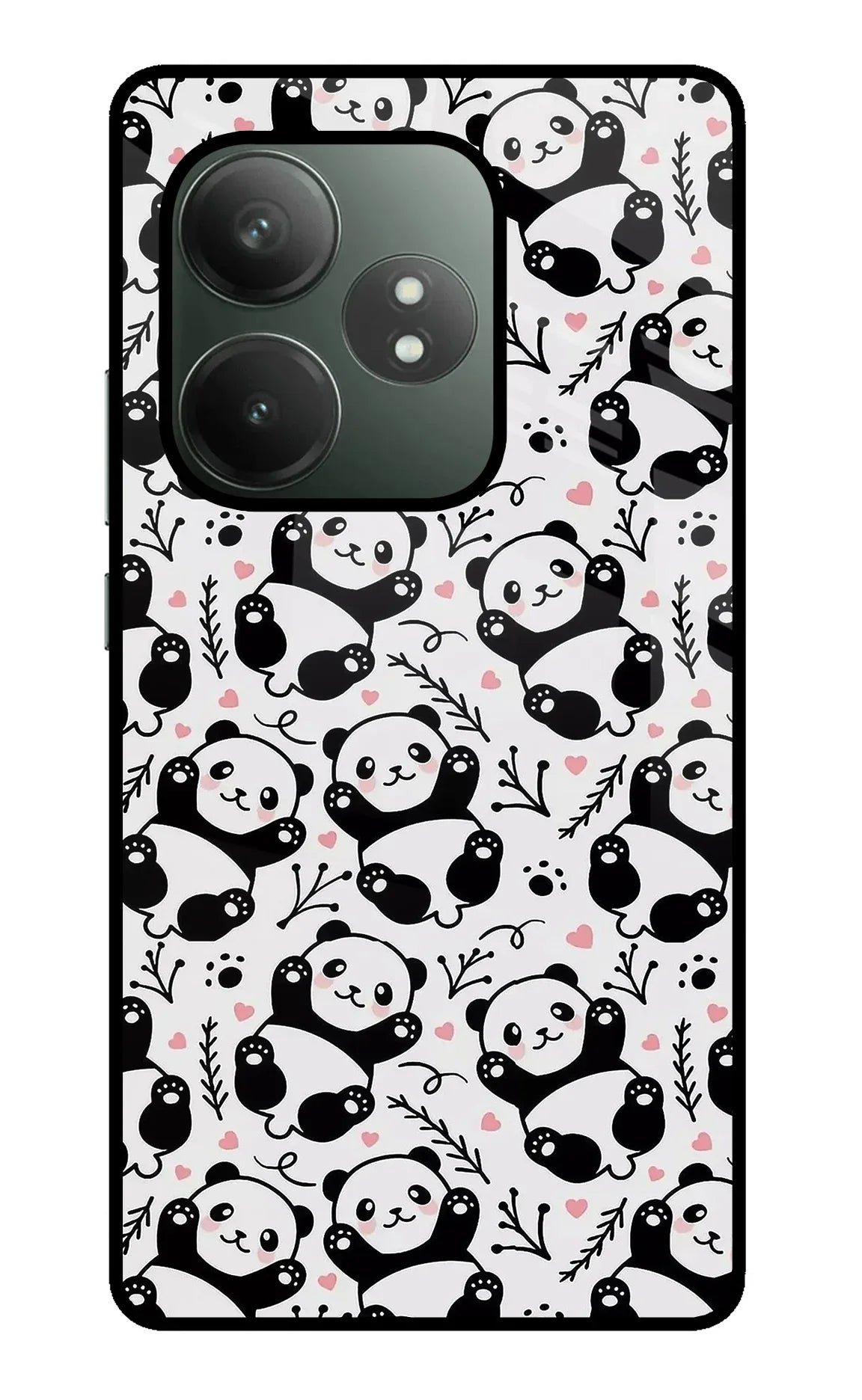 Cute Panda Realme GT 6T 5G Glass Case - Cute Panda Realme GT 6T 5G Glass Case Cute Panda Realme GT 6T 5G Glass Case