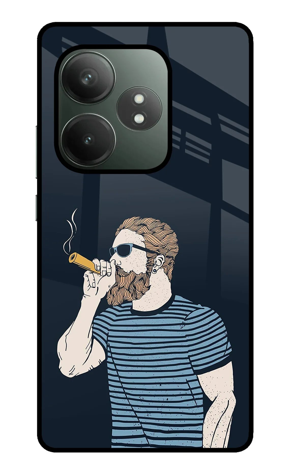 Smoking Realme GT 6T 5G Glass Case - Smoking Realme GT 6T 5G Glass Case Smoking Realme GT 6T 5G Glass Case