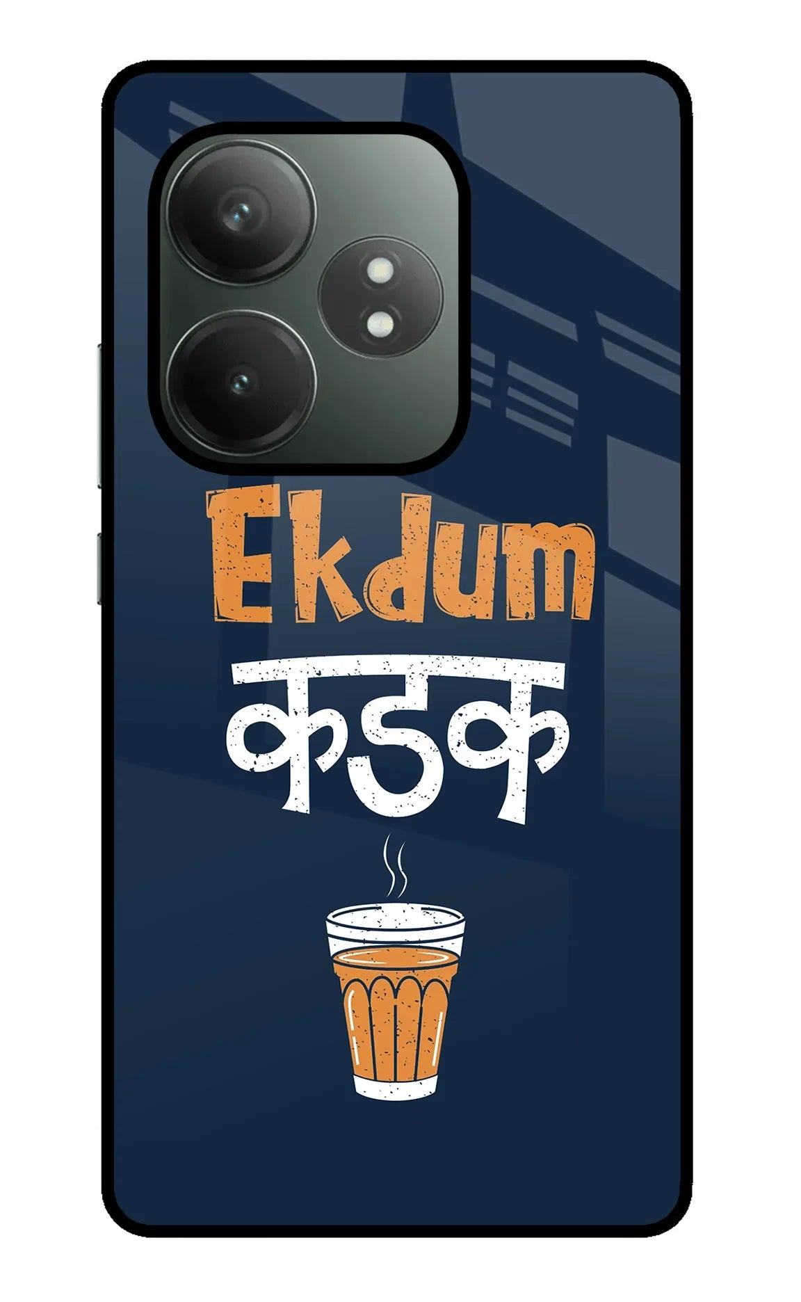 Ekdum Kadak Chai Realme GT 6T 5G Glass Case - Ekdum Kadak Chai Realme GT 6T 5G Glass Case Ekdum Kadak Chai Realme GT 6T 5G Glass Case