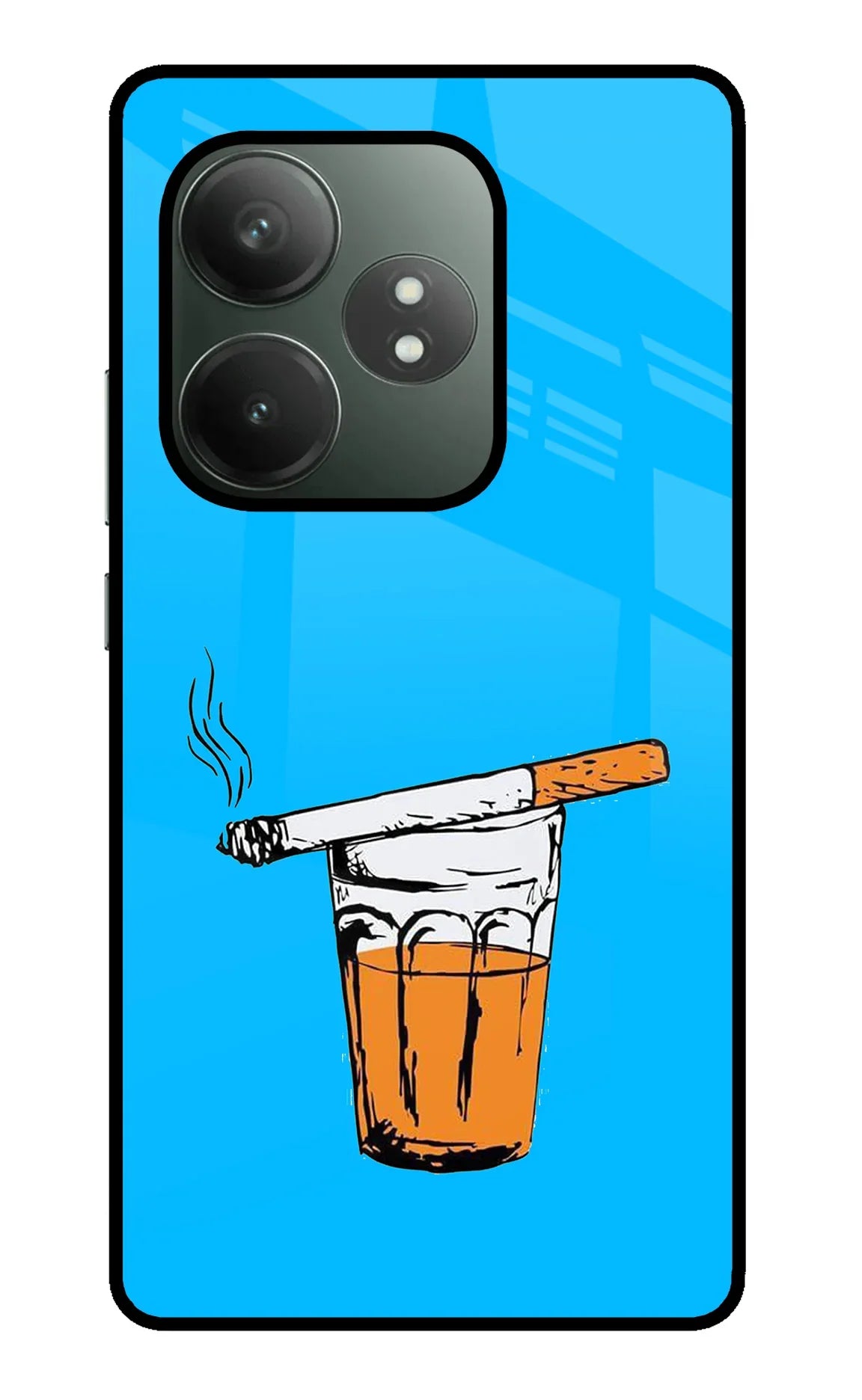 Chai Sutta Realme GT 6T 5G Glass Case - Chai Sutta Realme GT 6T 5G Glass Case Chai Sutta Realme GT 6T 5G Glass Case
