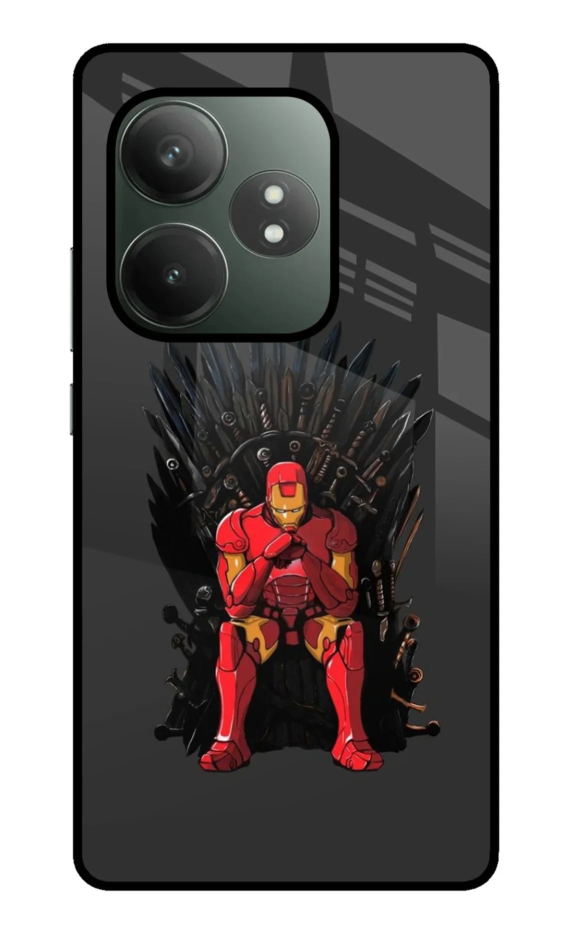 Ironman Throne Realme GT 6T 5G Glass Case - Ironman Throne Realme GT 6T 5G Glass Case Ironman Throne Realme GT 6T 5G Glass Case