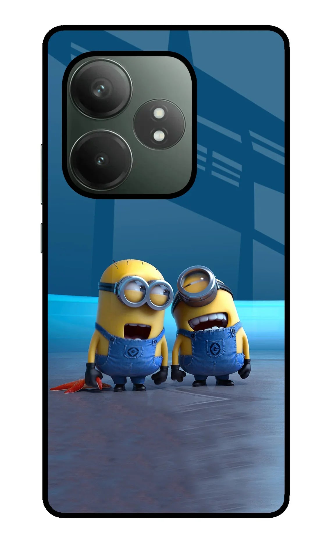 Minion Laughing Realme GT 6T 5G Glass Case - Minion Laughing Realme GT 6T 5G Glass Case Minion Laughing Realme GT 6T 5G Glass Case