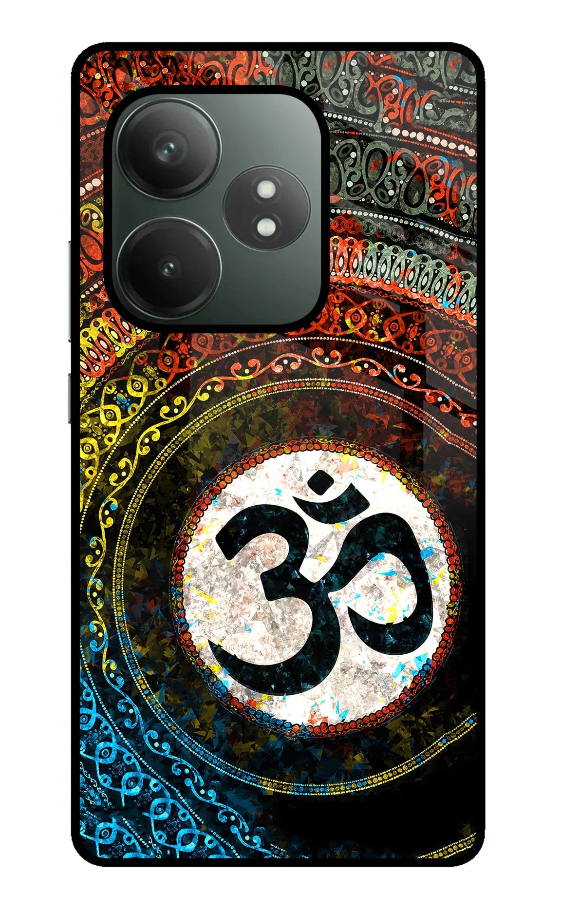 Om Cultural Realme GT 6T 5G Glass Case - Om Cultural Realme GT 6T 5G Glass Case Om Cultural Realme GT 6T 5G Glass Case