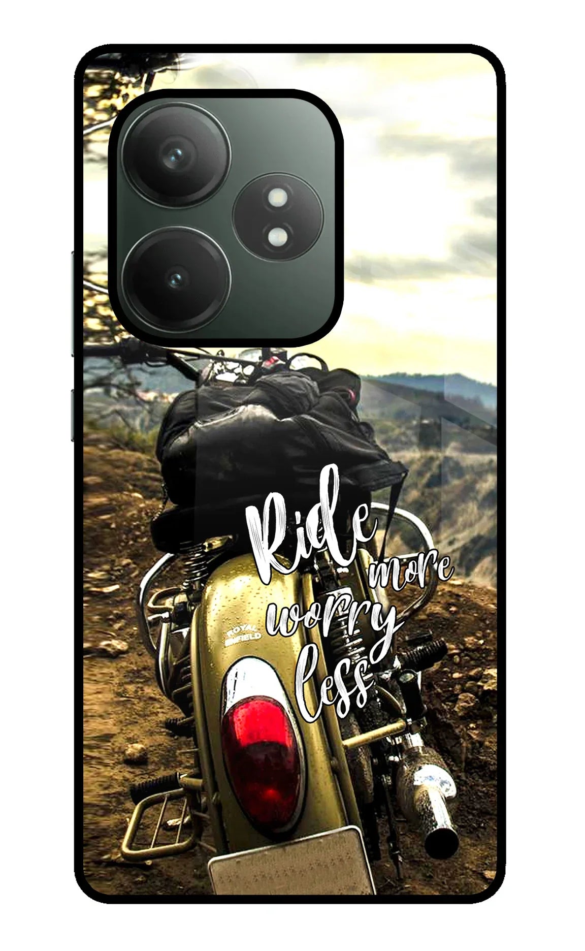 Ride More Worry Less Realme GT 6T 5G Glass Case - Ride More Worry Less Realme GT 6T 5G Glass Case Ride More Worry Less Realme GT 6T 5G Glass Case
