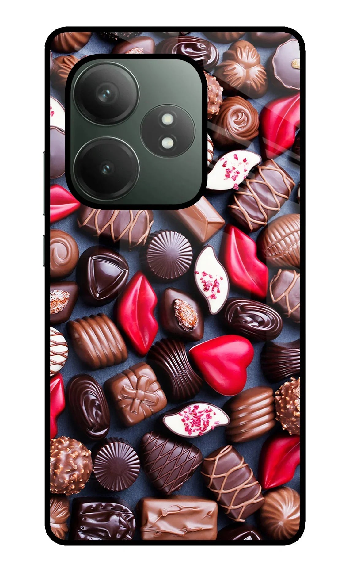 Chocolates Realme GT 6T 5G Glass Case - Chocolates Realme GT 6T 5G Glass Case Chocolates Realme GT 6T 5G Glass Case