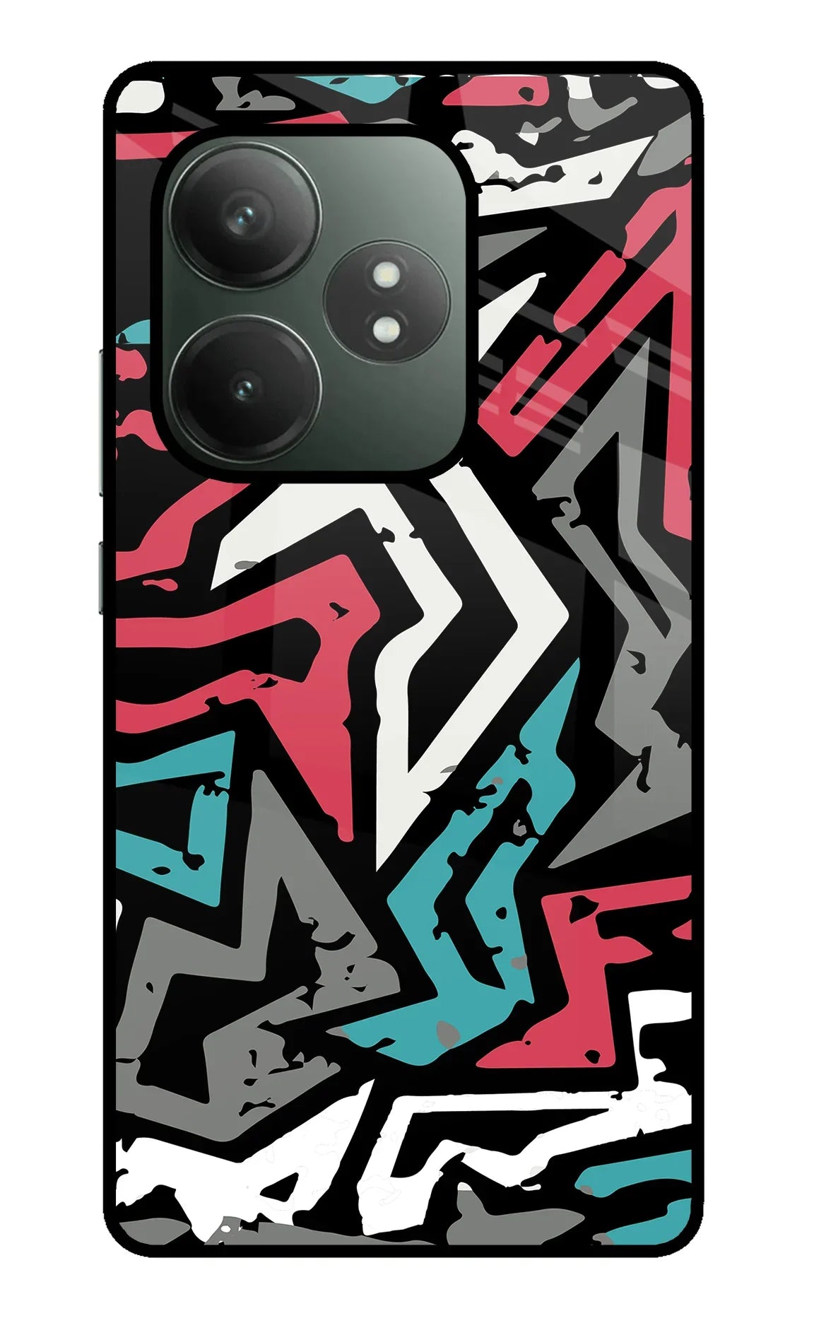 Geometric Graffiti Realme GT 6T 5G Glass Case - Geometric Graffiti Realme GT 6T 5G Glass Case Geometric Graffiti Realme GT 6T 5G Glass Case