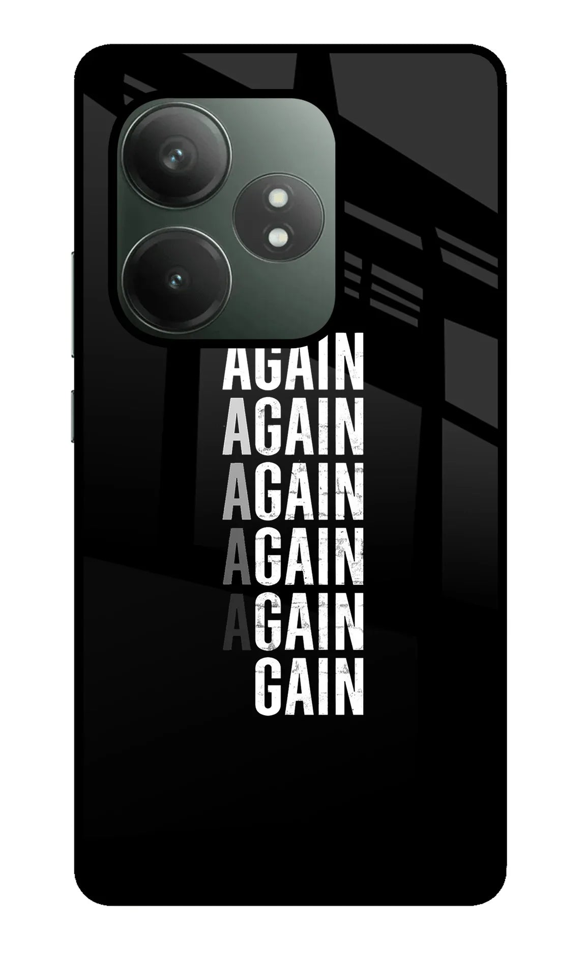 Again Again Gain Realme GT 6T 5G Glass Case - Again Again Gain Realme GT 6T 5G Glass Case Again Again Gain Realme GT 6T 5G Glass Case