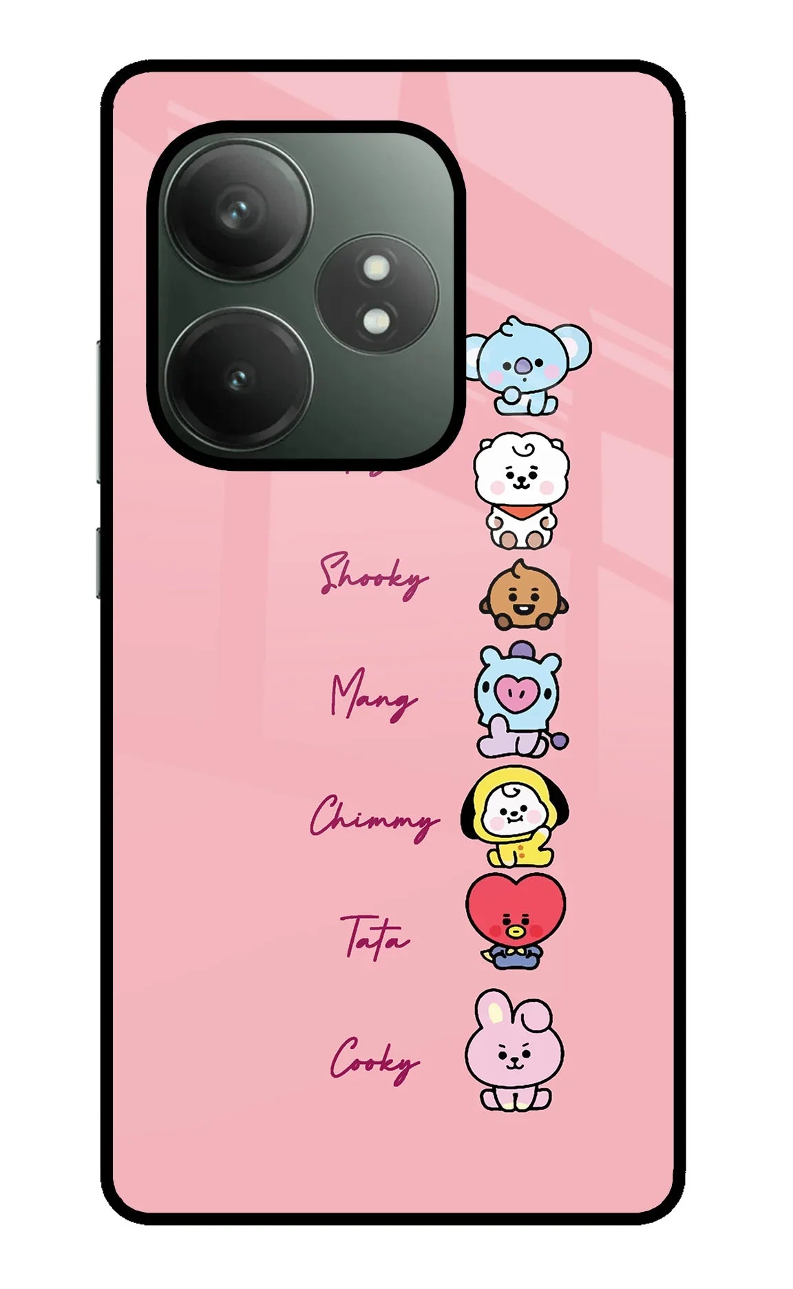 BTS names Realme GT 6T 5G Glass Case - BTS names Realme GT 6T 5G Glass Case BTS names Realme GT 6T 5G Glass Case
