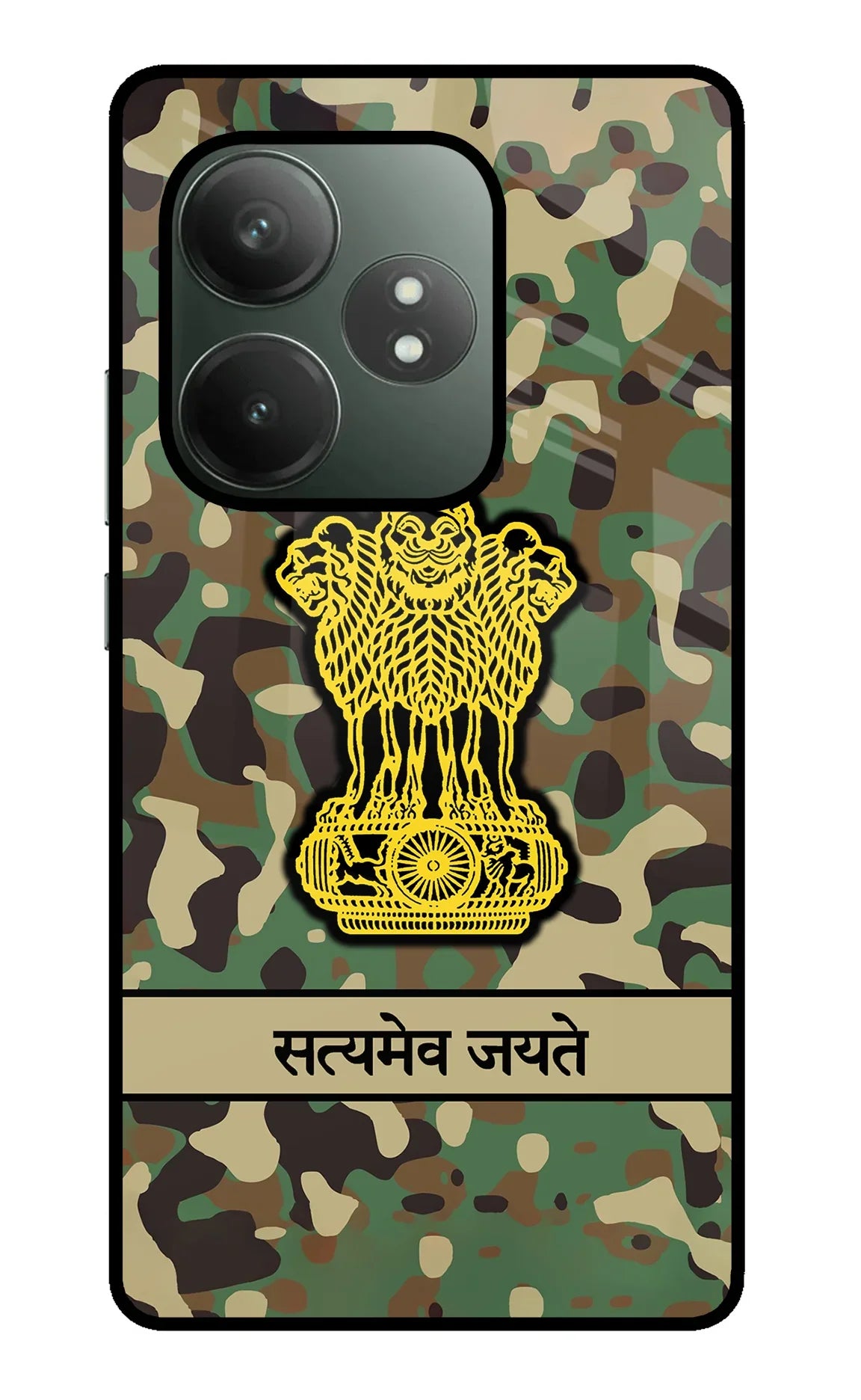 Satyamev Jayate Army Realme GT 6T 5G Glass Case - Satyamev Jayate Army Realme GT 6T 5G Glass Case Satyamev Jayate Army Realme GT 6T 5G Glass Case