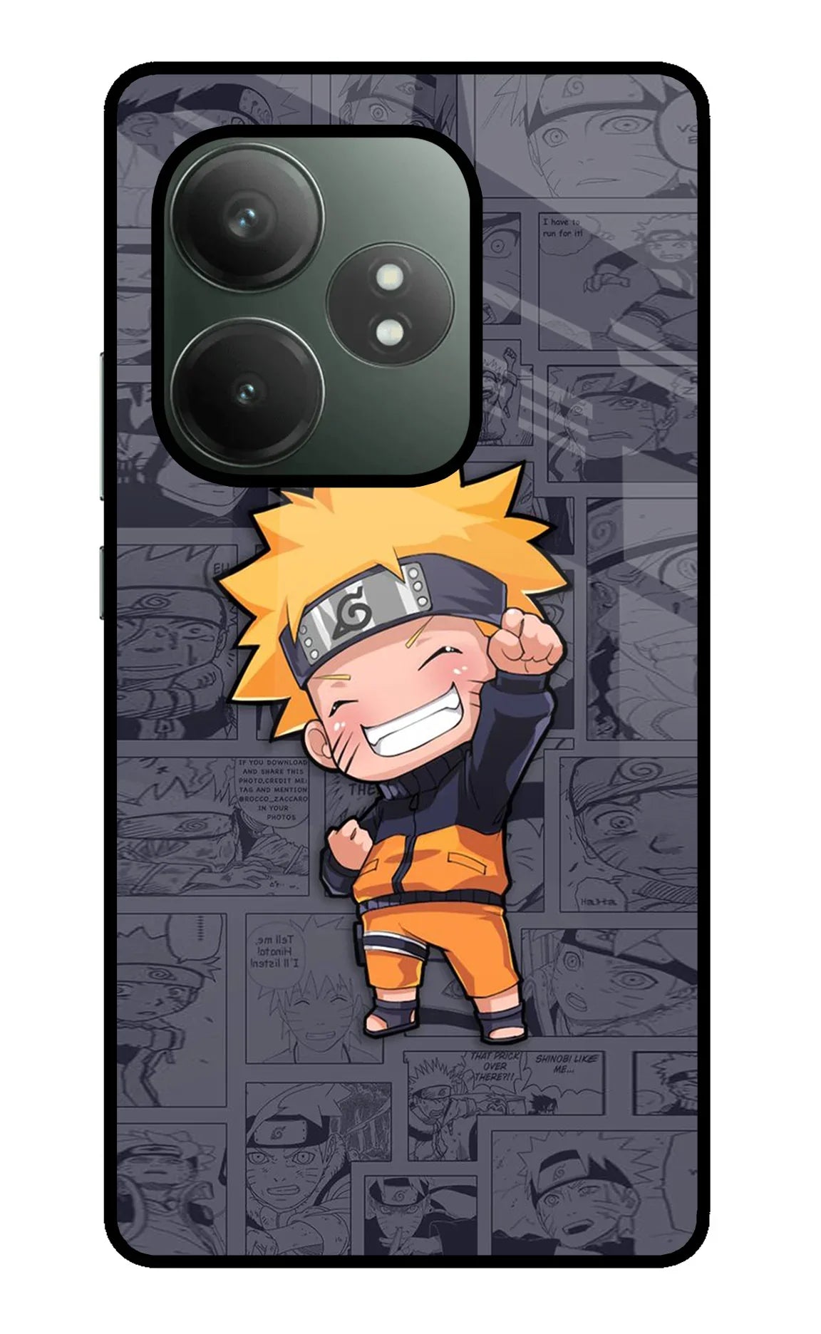 Chota Naruto Realme GT 6T 5G Glass Case - Chota Naruto Realme GT 6T 5G Glass Case Chota Naruto Realme GT 6T 5G Glass Case