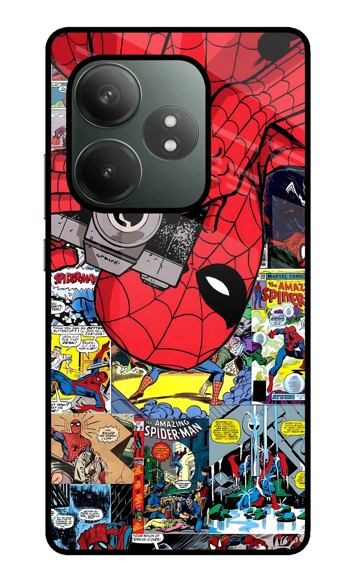 Spider Man Realme GT 6T 5G Glass Case - Spider Man Realme GT 6T 5G Glass Case Spider Man Realme GT 6T 5G Glass Case